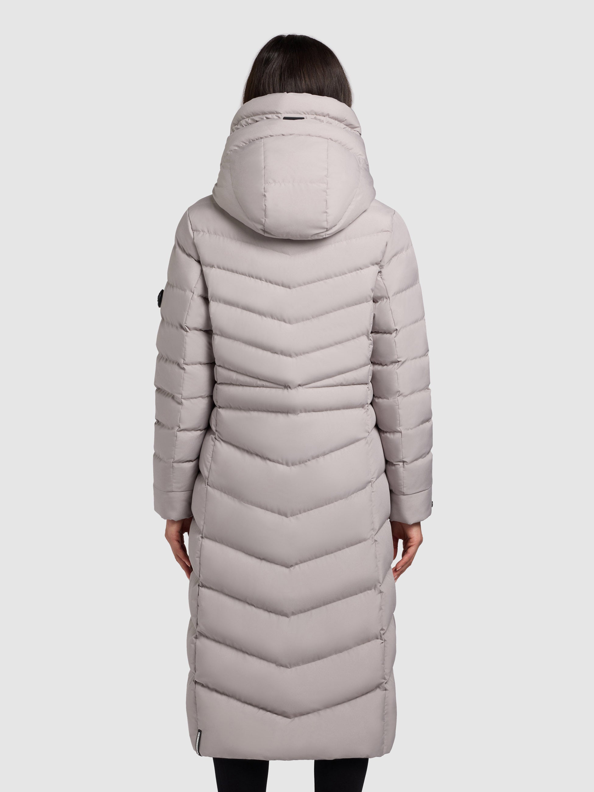 khujo-ingram4-damen-mantel-blizzard-grey-knielanger-steppmantel-tailliert image 3
