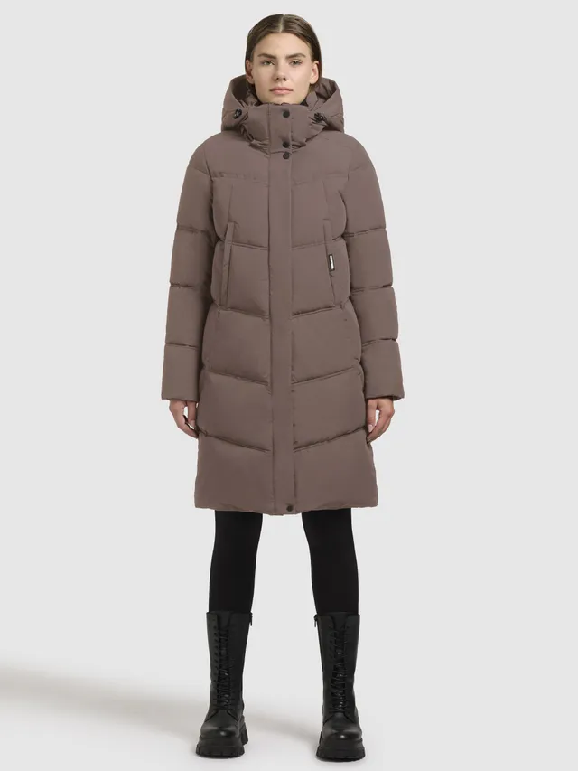 khujo-mantel-graya-taupe-dunkel-gesteppter-kurzmantel-regular-fit image 1