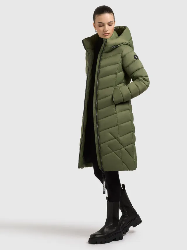 khujo-coat-odana4-fern-green-gesteppter-damen-wintermantel-knielang image 1