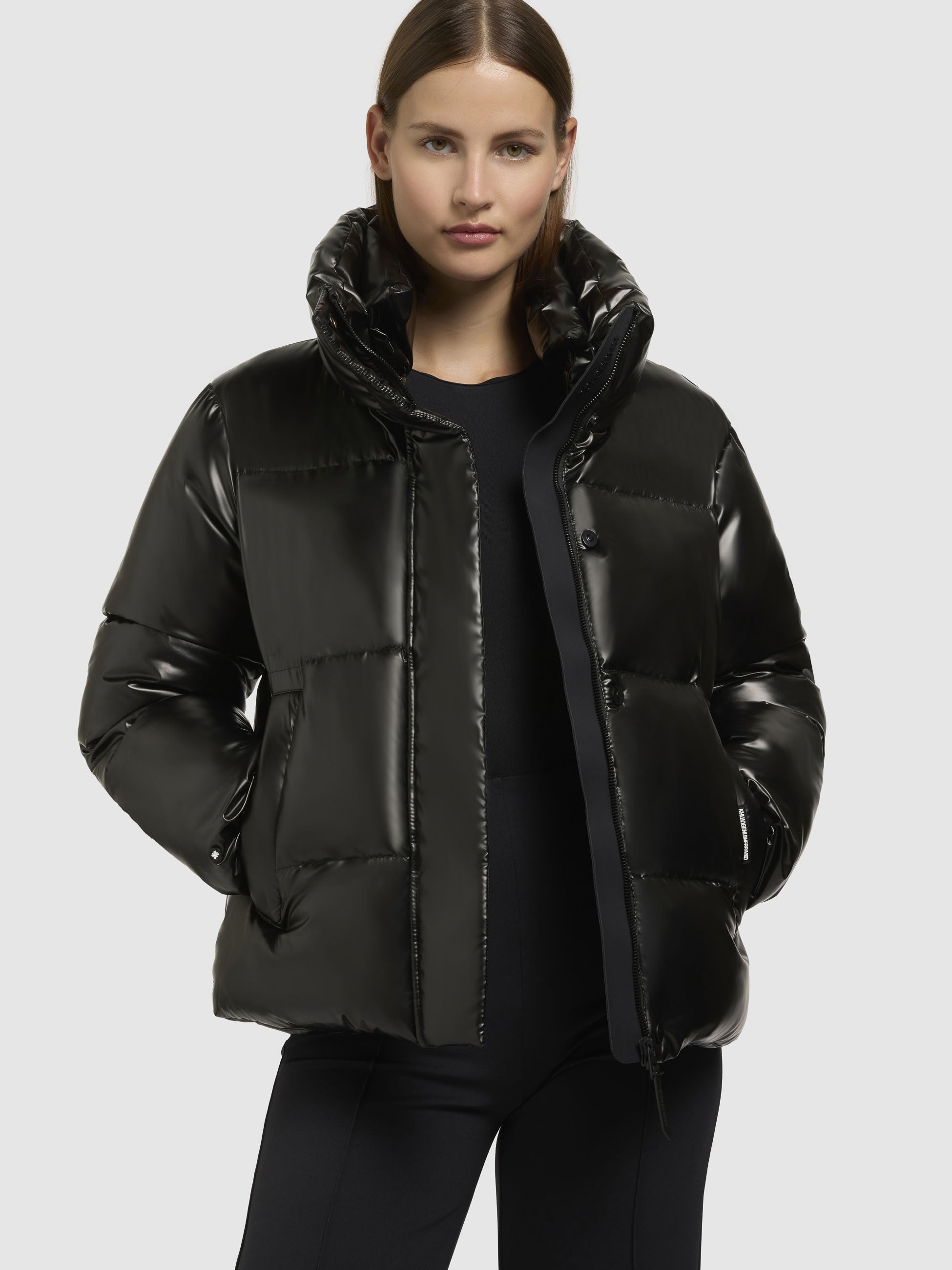 khujo-rinja-shiny-jacke-dunkelgrau-damen-gl-nzende-steppjacke image 7