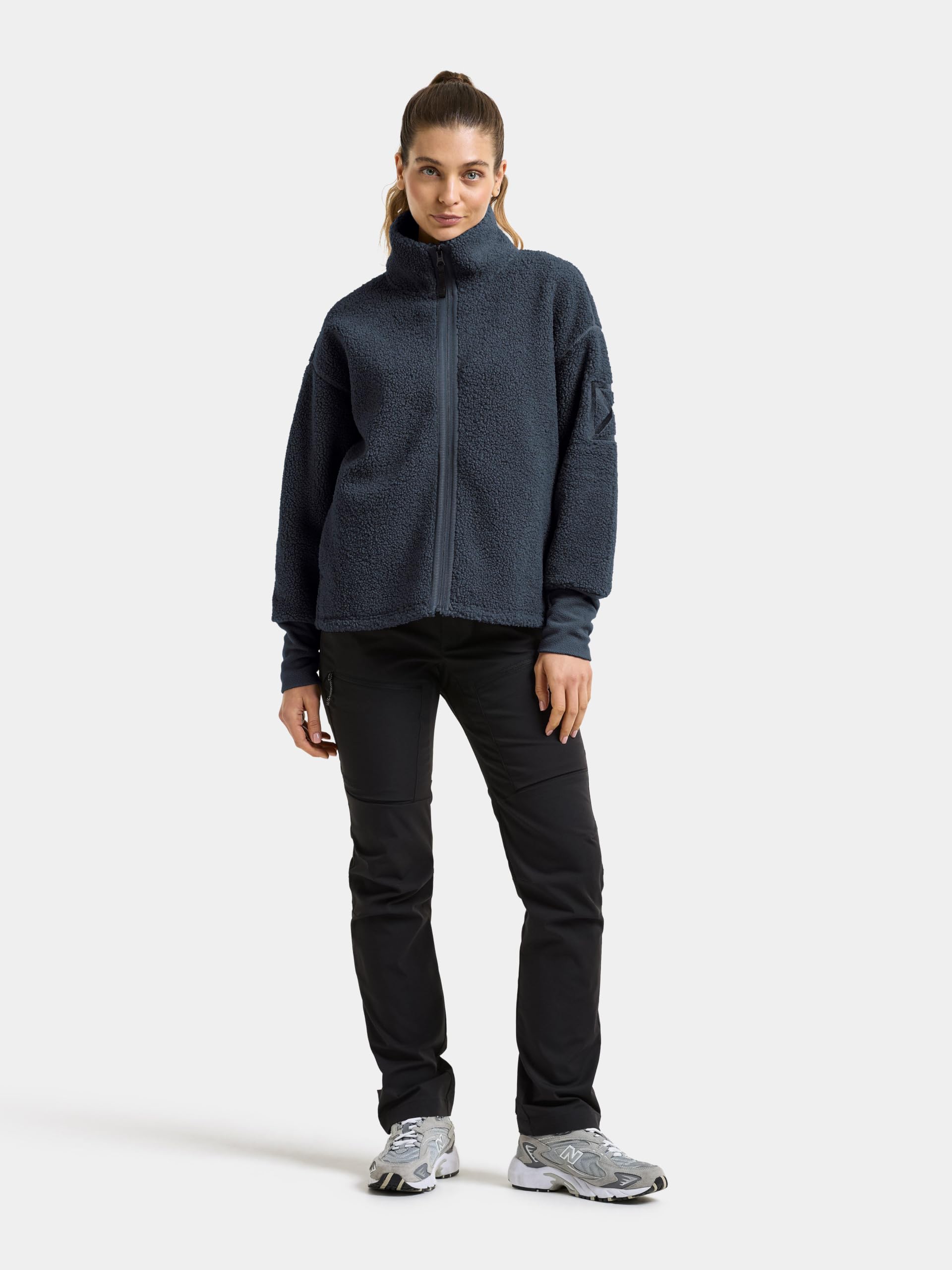 didriksons-melissa-sherpa-teddy-fleecejacke-damen-full-zip-2 image 2