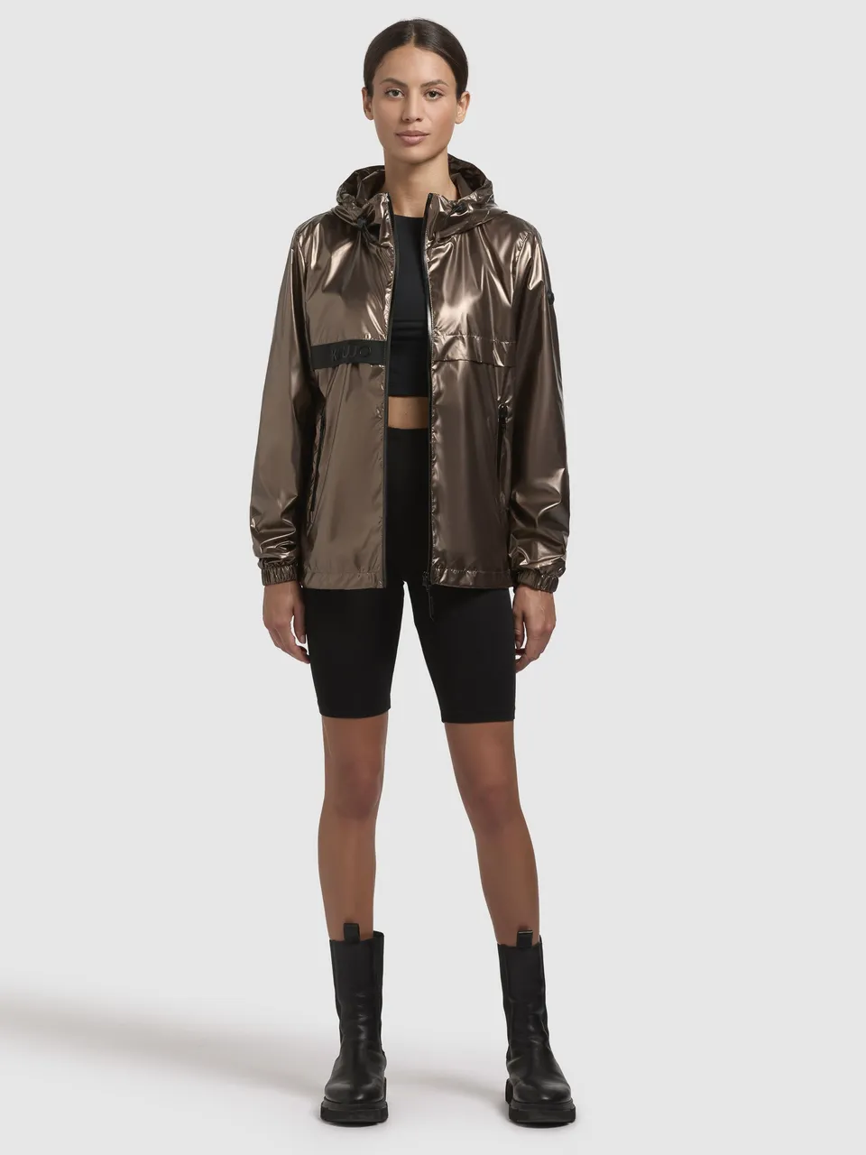khujo-jacke-evelyn-braun-metallic-h-ftlange-kapuzenjacke-damen-regular-fit image 1