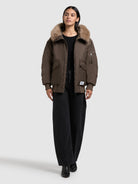 khujo-jacke-cela-potter-brown-kapuzen-bomberjacke-im-loose-fit-f-r-damen image 2