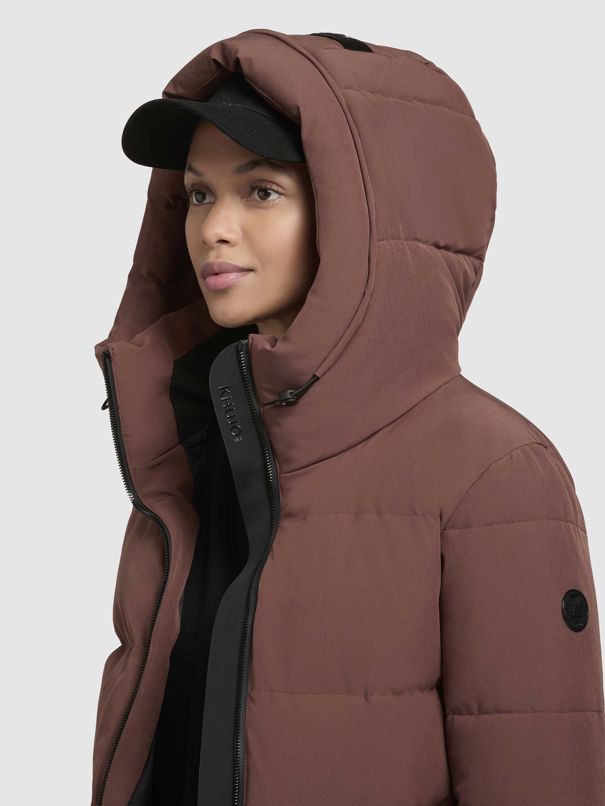 khujo-jacke-fanc2-rotbraun-wasserabweisende-steppjacke-damen-mit-kapuze image 7