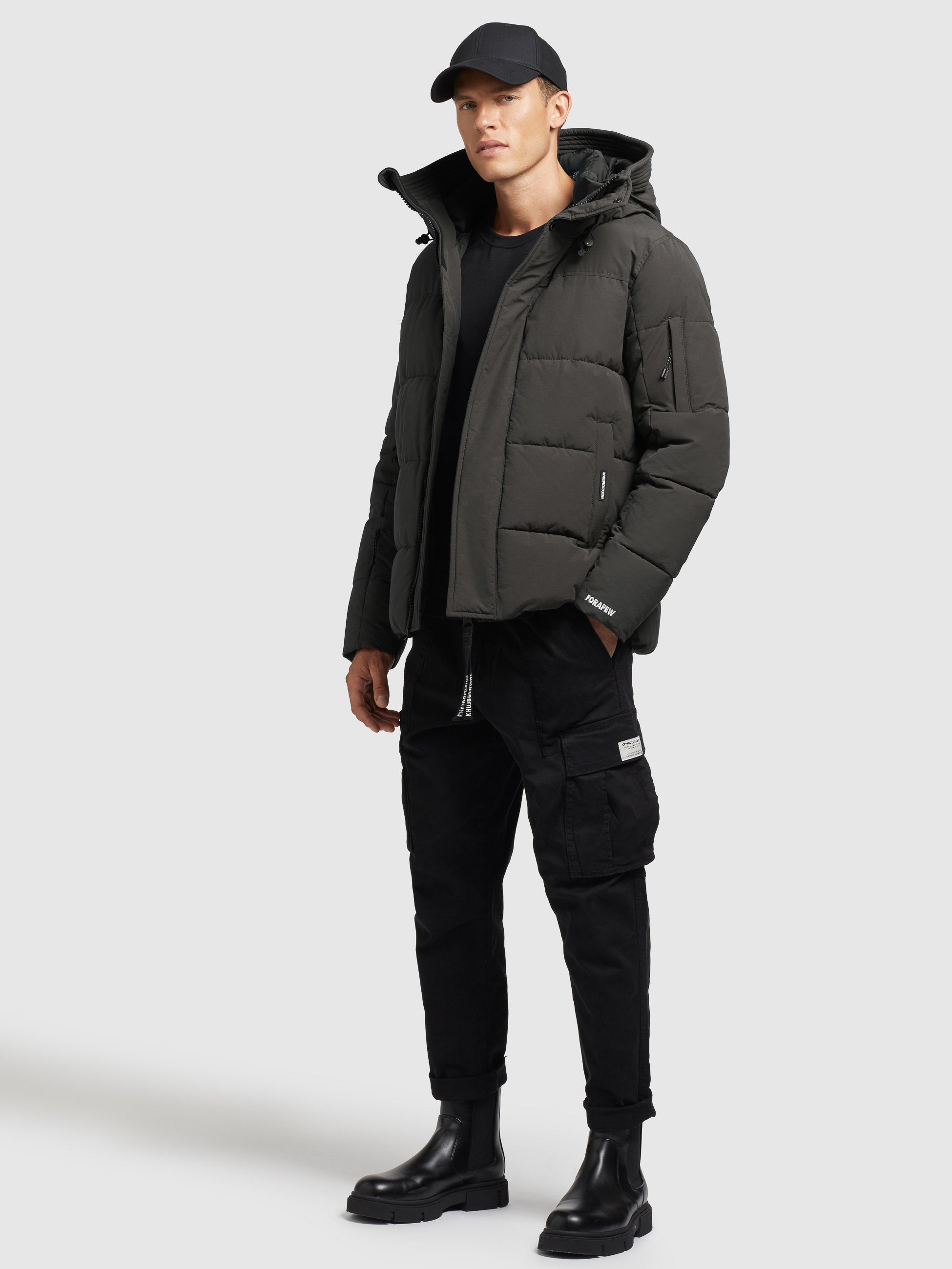 khujo-jacke-barat2-dunkel-olivgrau-damen-steppjacke-kurz-mit-kapuze image 5