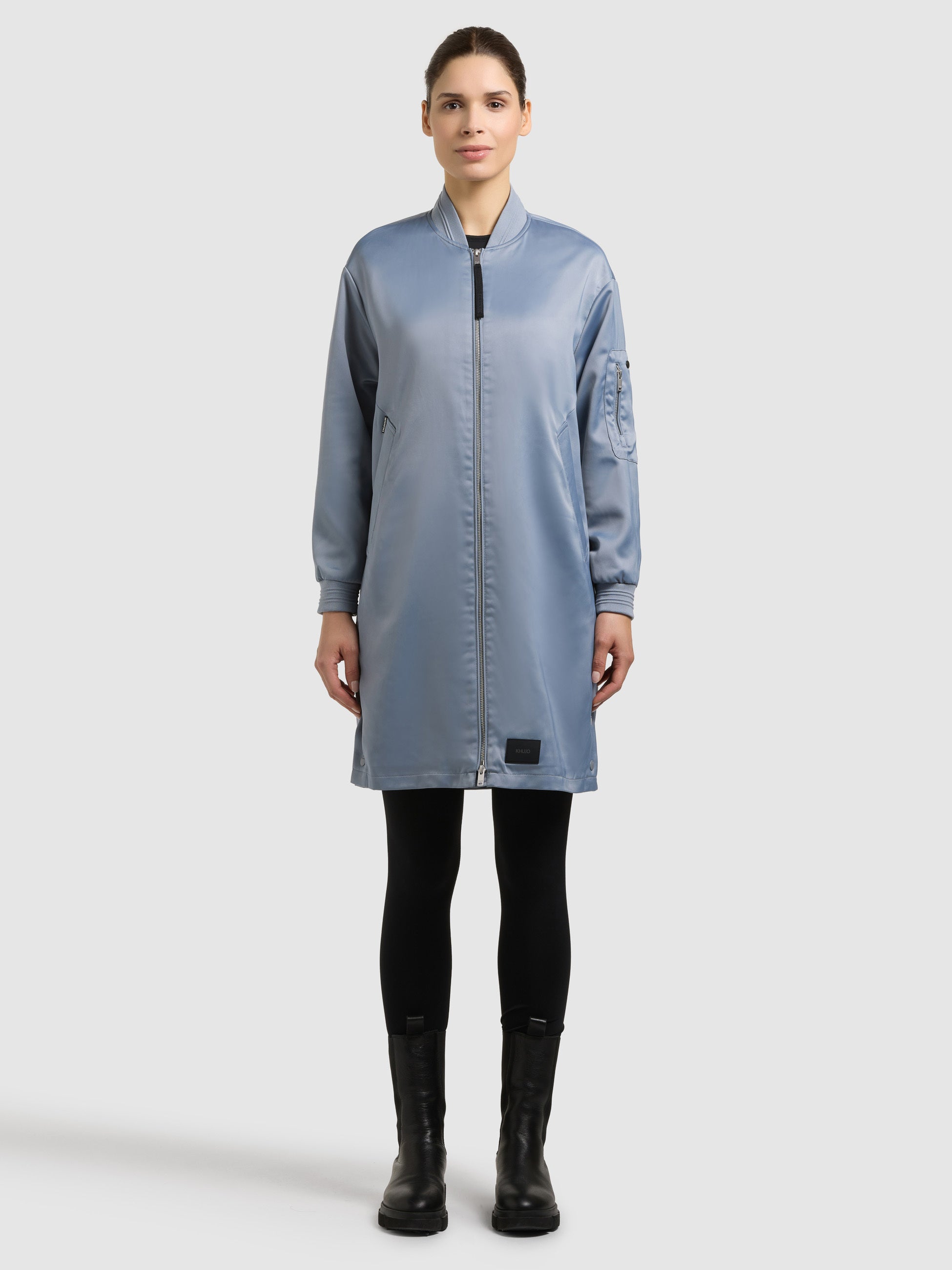 khujo-mantel-tindra-blousonmantel-misty-blue-damen image 2