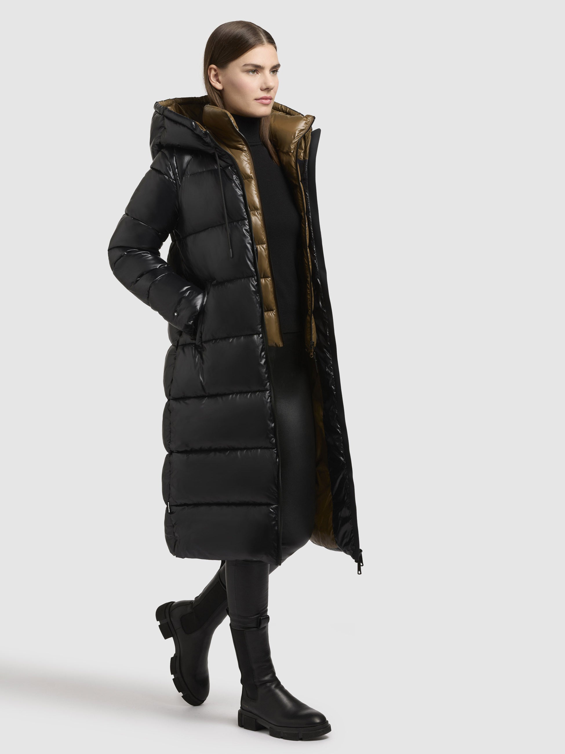 khujo-jane-mantel-schwarz-gl-nzender-damen-steppmantel-regular-fit image 6