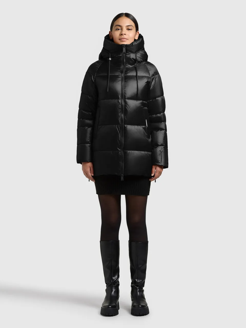 khujo-cara-black-damen-steppjacke-loose-fit-mit-kapuze image 1