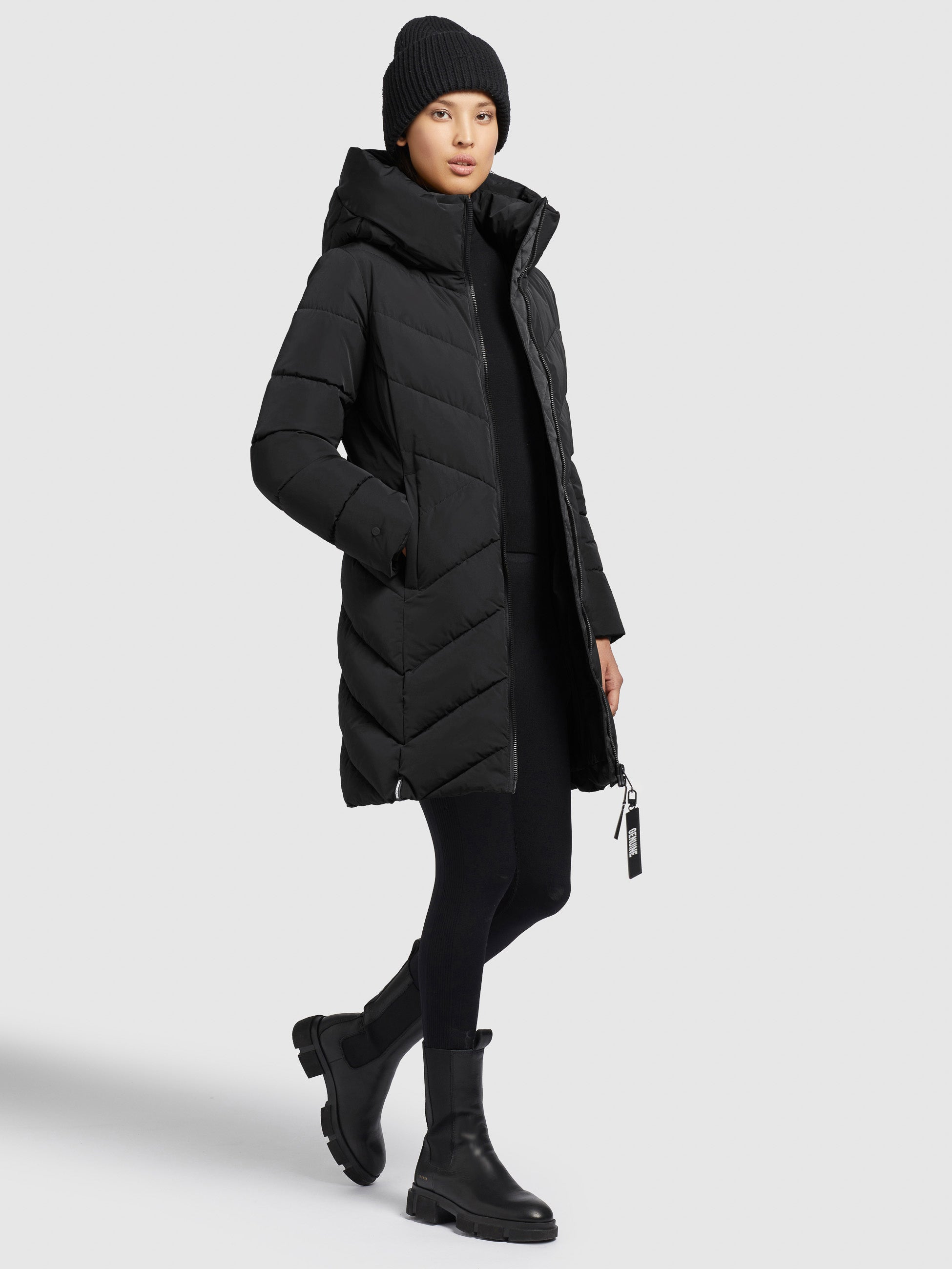 khujo-mantel-darka-schwarz-damen-steppmantel-regular-fit image 6