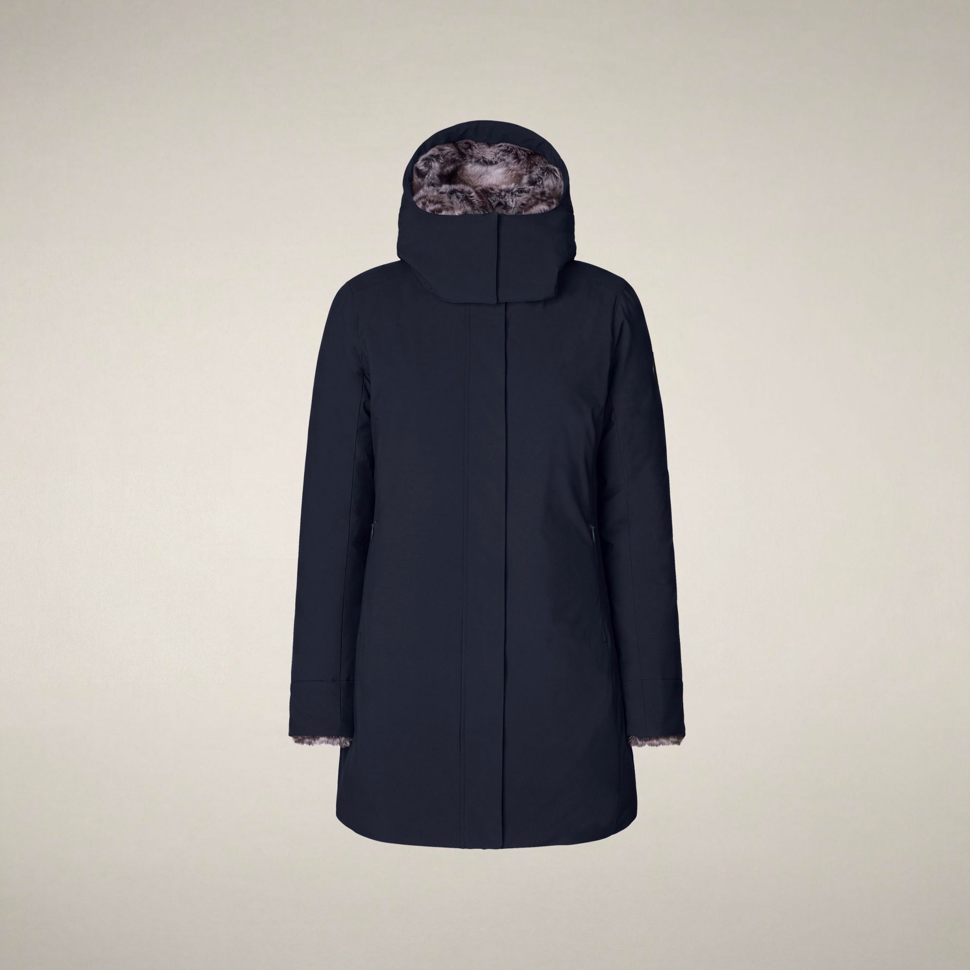 save-the-duck-samantah-damen-winterparka-arctic-blu-nero image 3