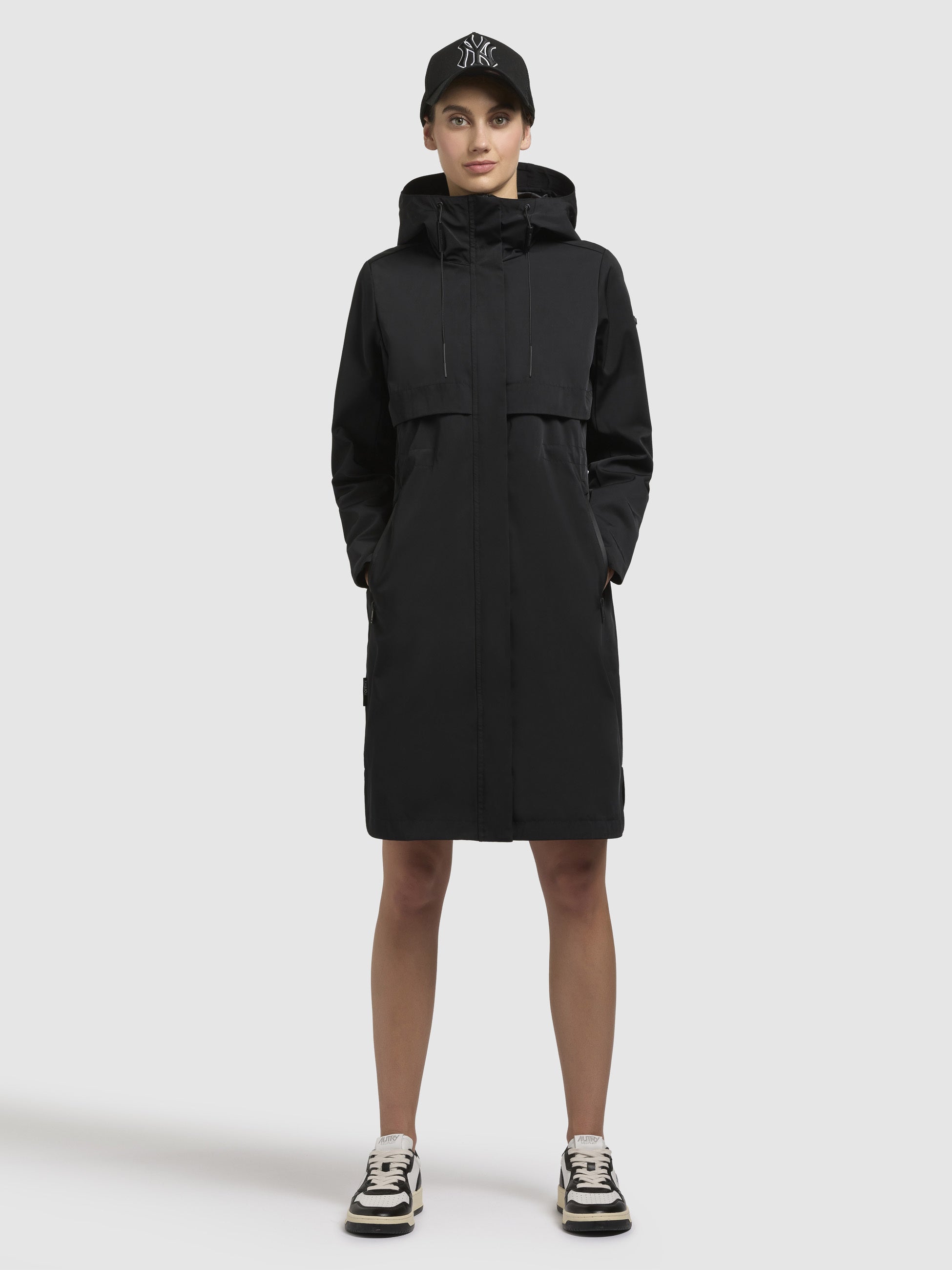 khujo-manao-damen-sommerparka-schwarz-regular-fit-kurzmantel image 2