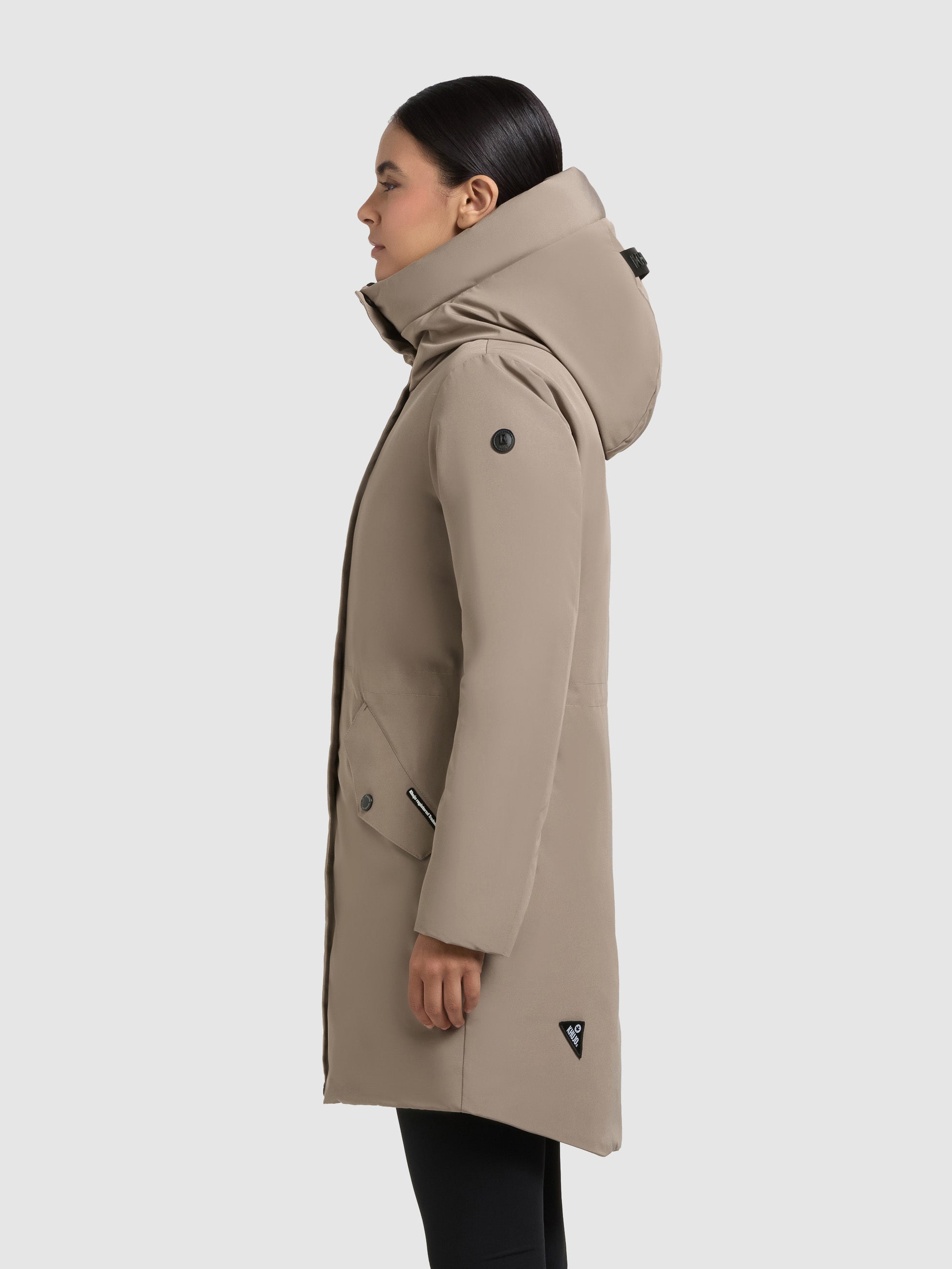 khujo-diance-kurzmantel-damen-greige-slim-fit image 5