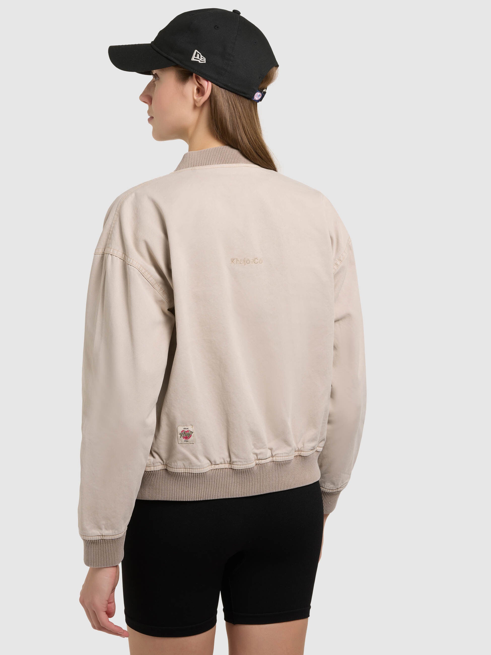 khujo-inie-damen-blouson-greige-baumwoll-twill-regular-fit image 7