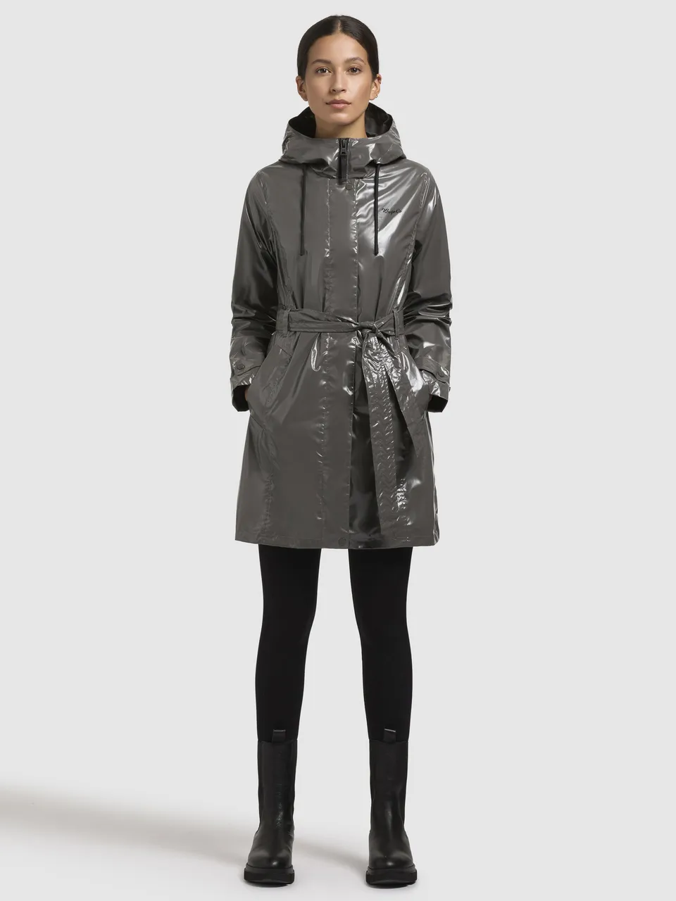 khujo-coat-dolea-dark-gray-trenchcoat-regenmantel-damen image 1