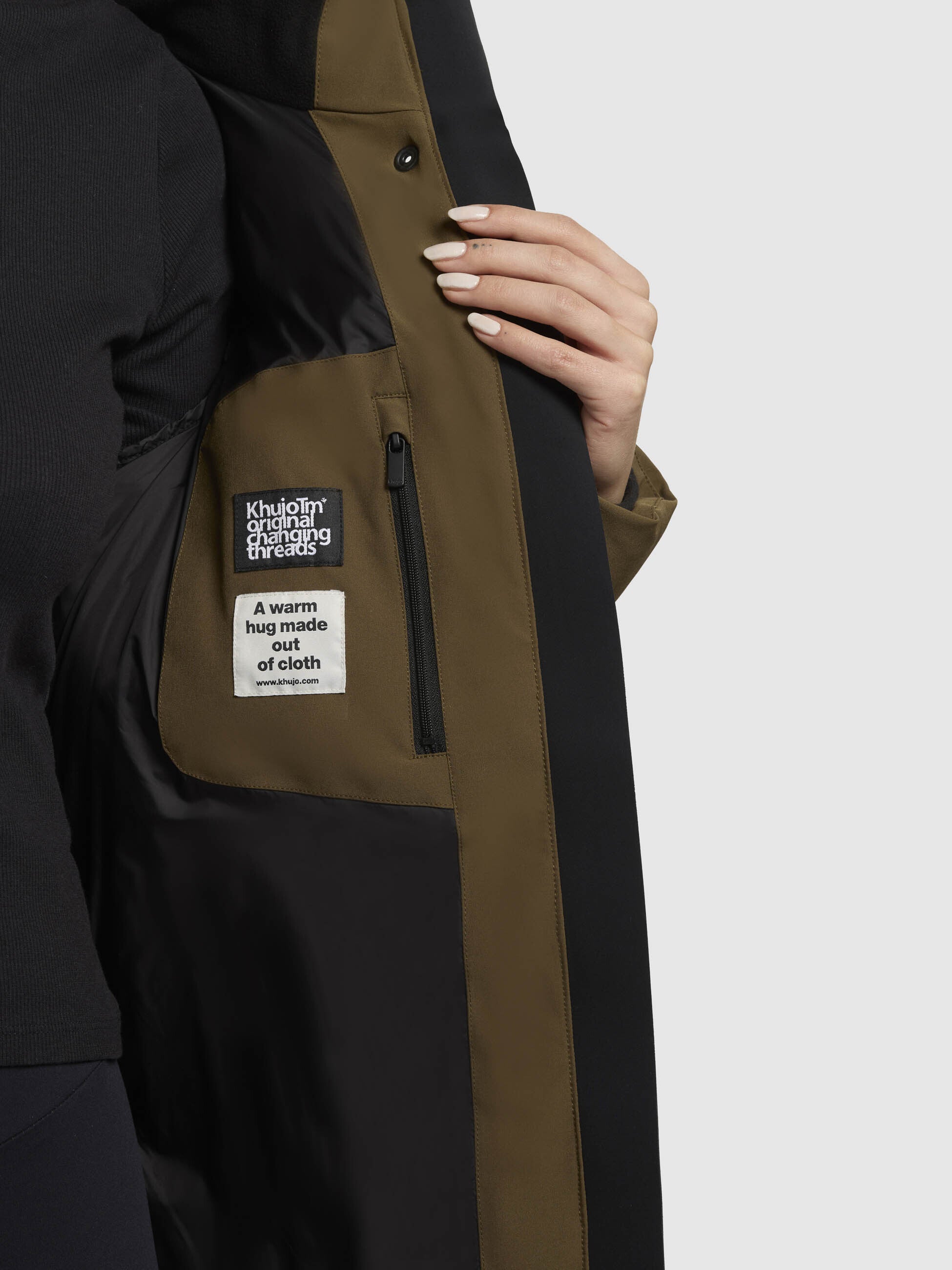 khujo-mantel-lola-damen-kurz-steppmantel-regular-fit-khaki image 8