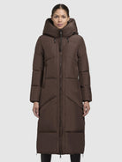 khujo-coat-prayce-damen-steppmantel-dark-brown image 4