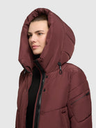 khujo-coat-jange2-matt-moscato-red-damen-wintermantel-knielang image 8
