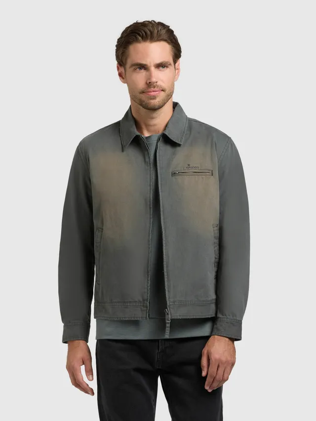 khujo-jacke-janno-dark-sea-green-blouson-sommerjacke-used-look image 1
