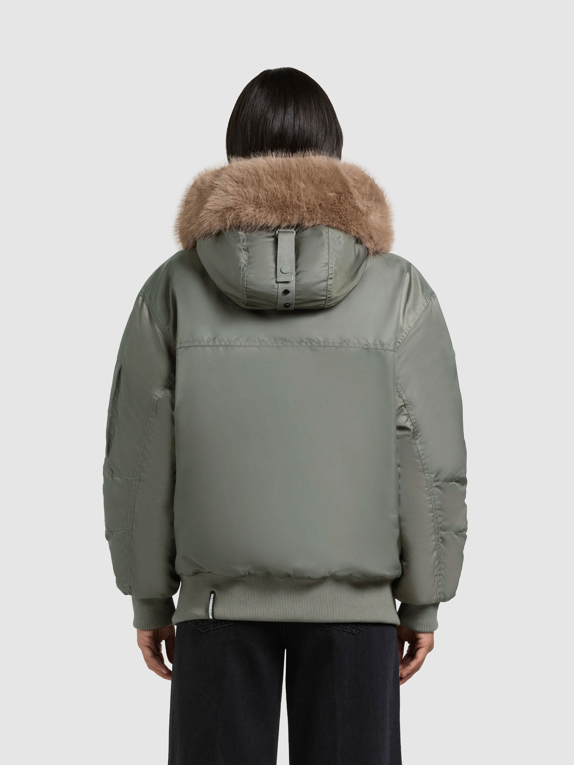 khujo-jacke-cela-sage-green-bomberjacke-loose-fit image 3