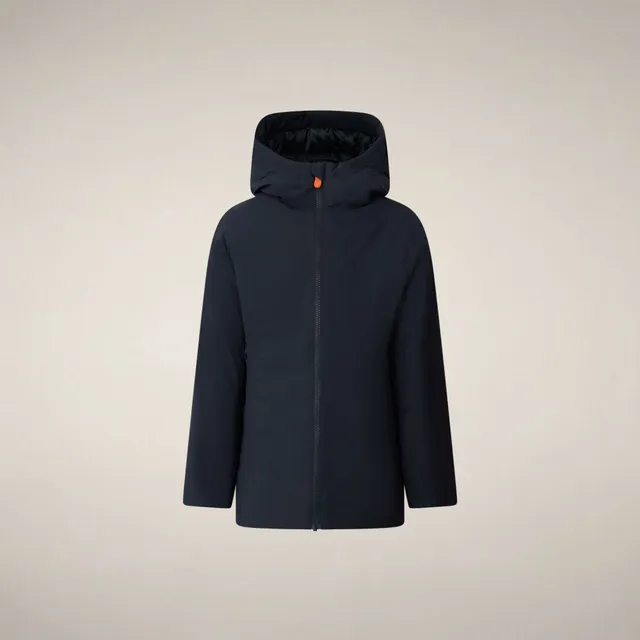 save-the-duck-cassie-m-dchen-parka-blue-black-kurzer-winterparka-mit-kapuze image 1