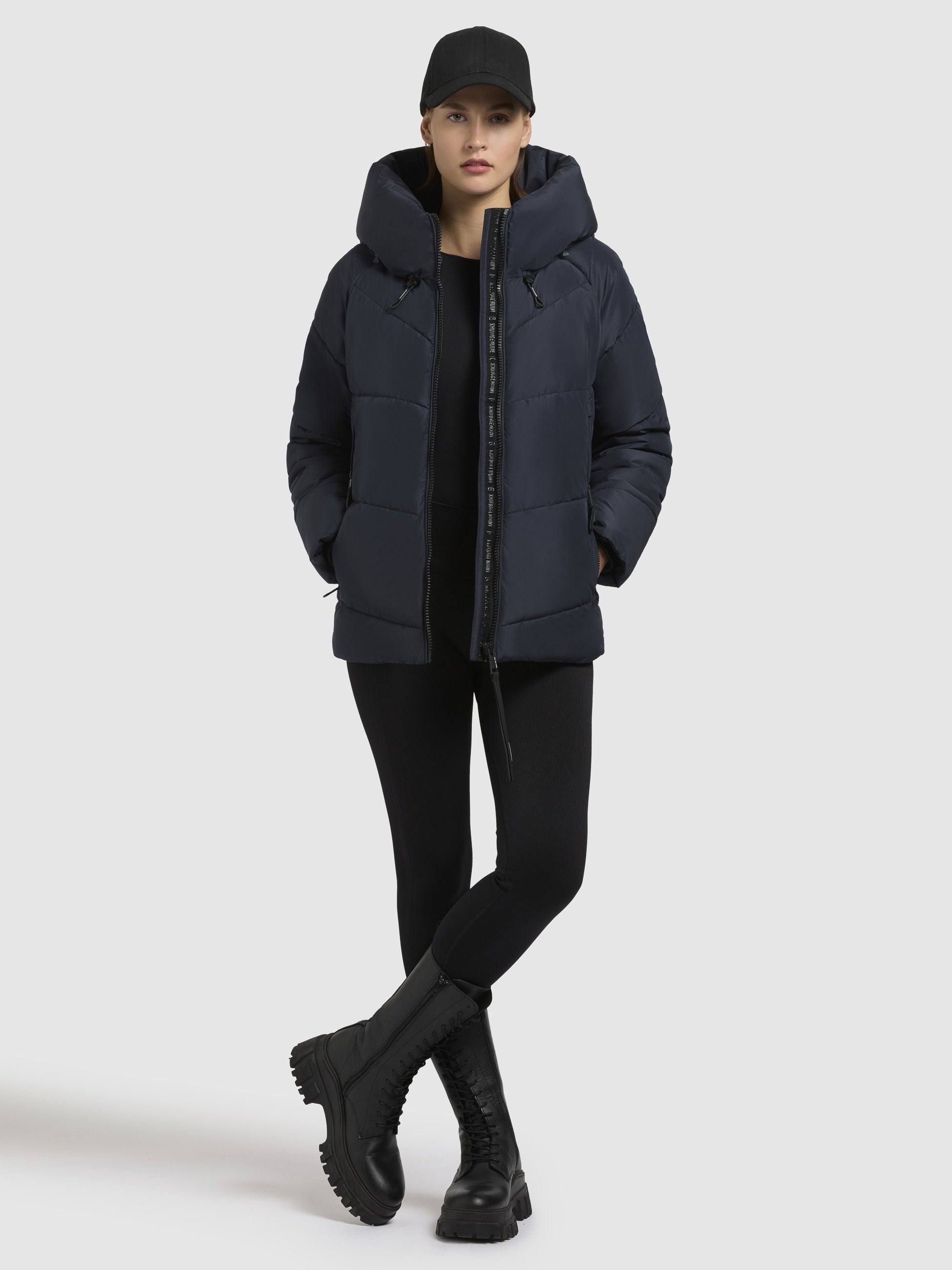 khujo-jacke-aless-dunkelblau-steppjacke-mit-kapuze-damen image 1