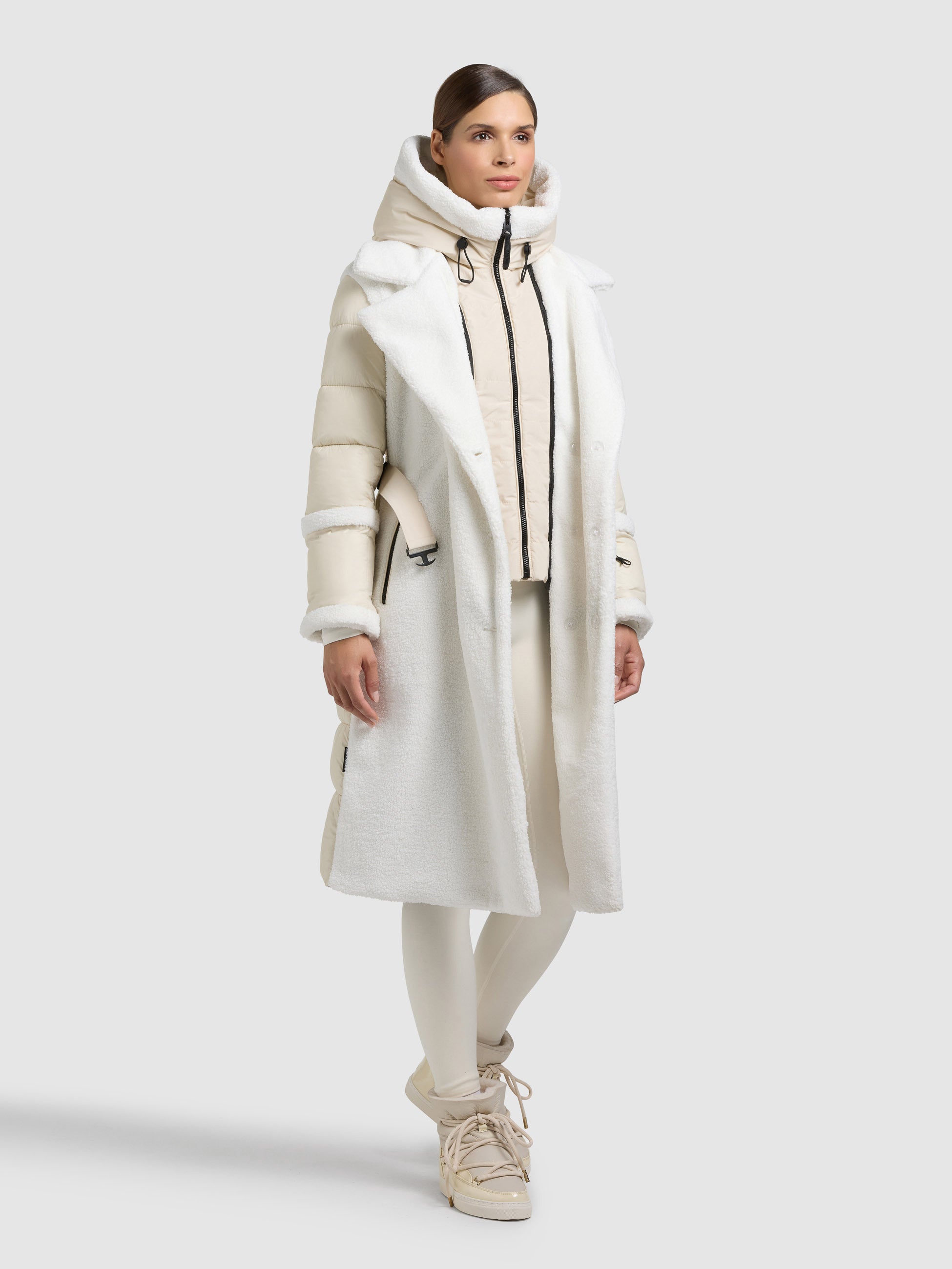 khujo-kalmia-kurzmantel-damen-cotton-cream-teddyfleece-2in1 image 6