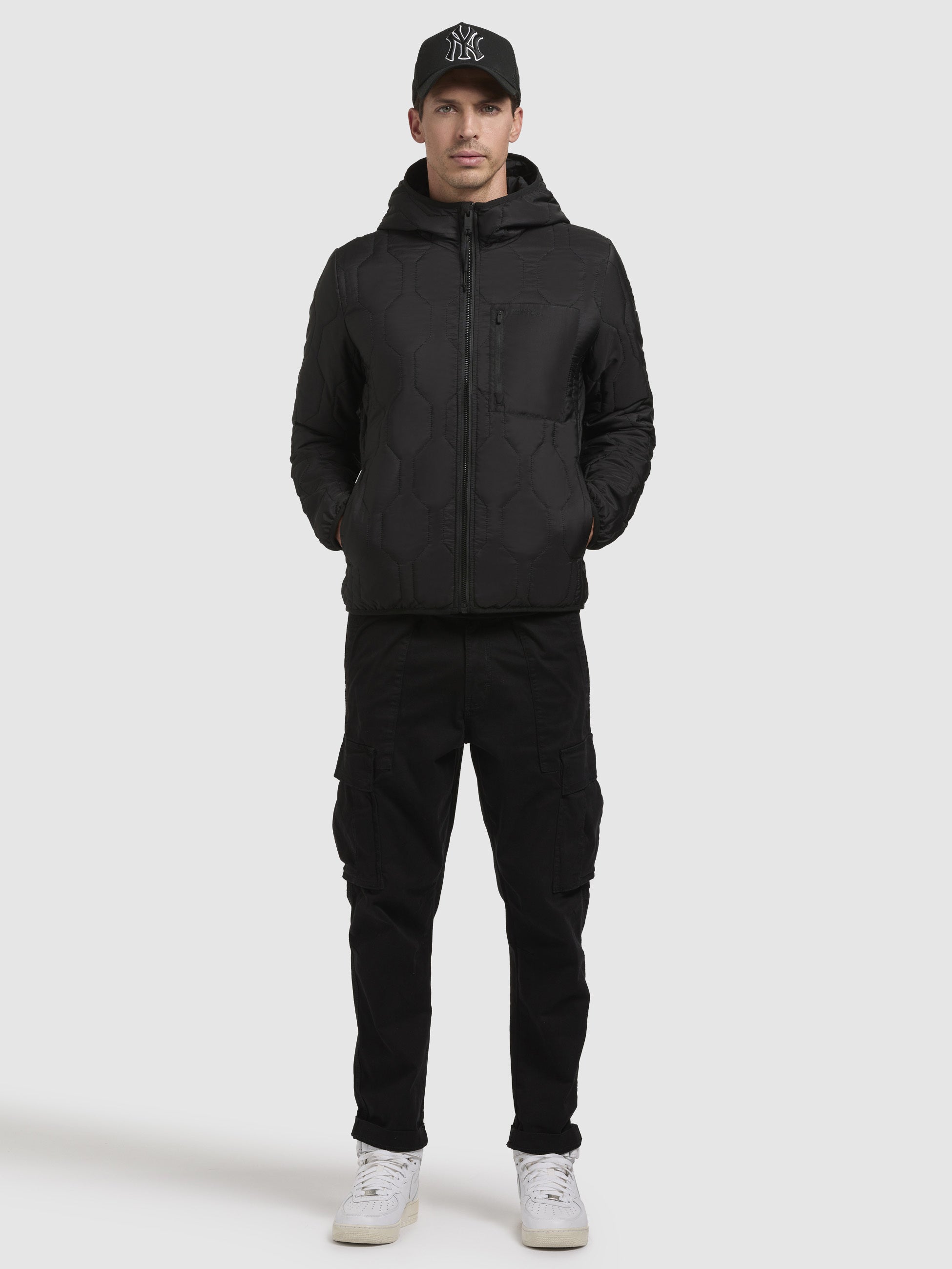 khujo-jacke-rhein-schwarz-steppjacke-h-ftlang-damen image 1
