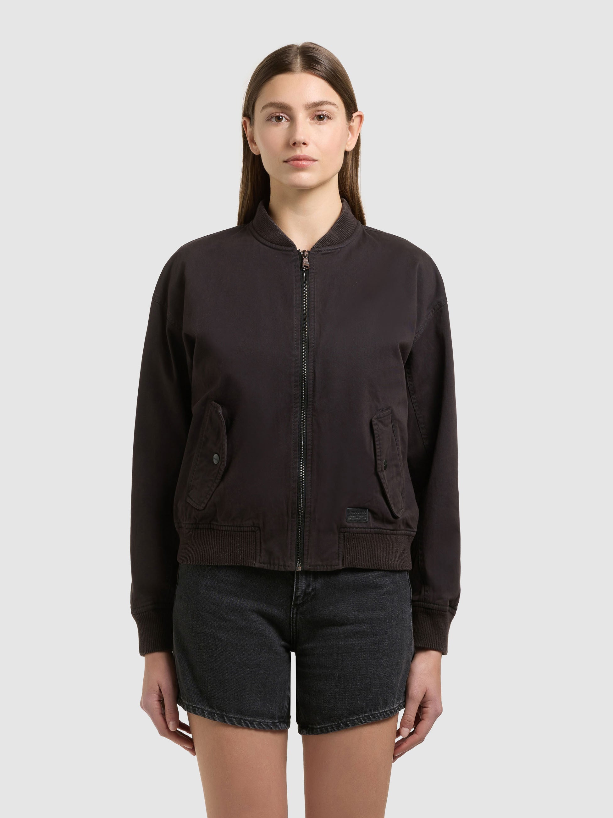 khujo-jacke-inie-black-blouson-damen-aus-baumwoll-twill image 4