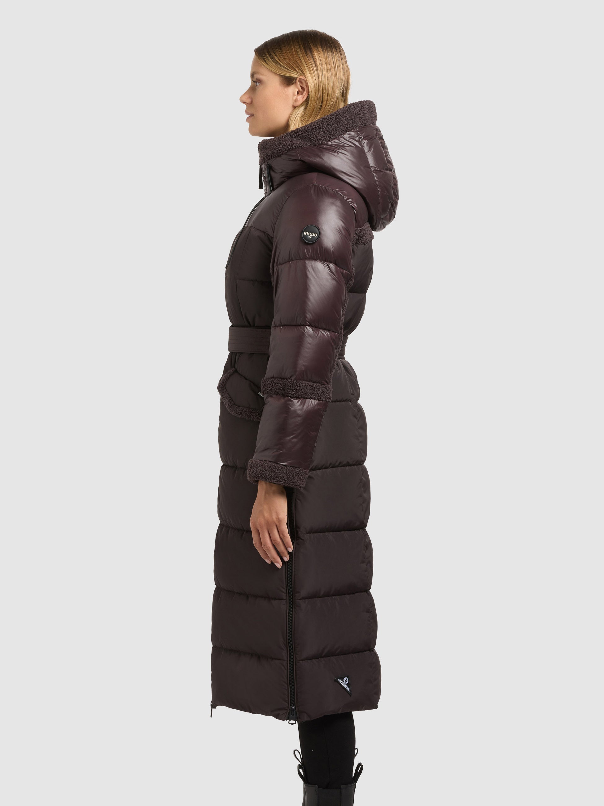 khujo-mantel-julita2-moody-plum-damen-steppmantel-wadenlang-mit-teddyfleece image 5