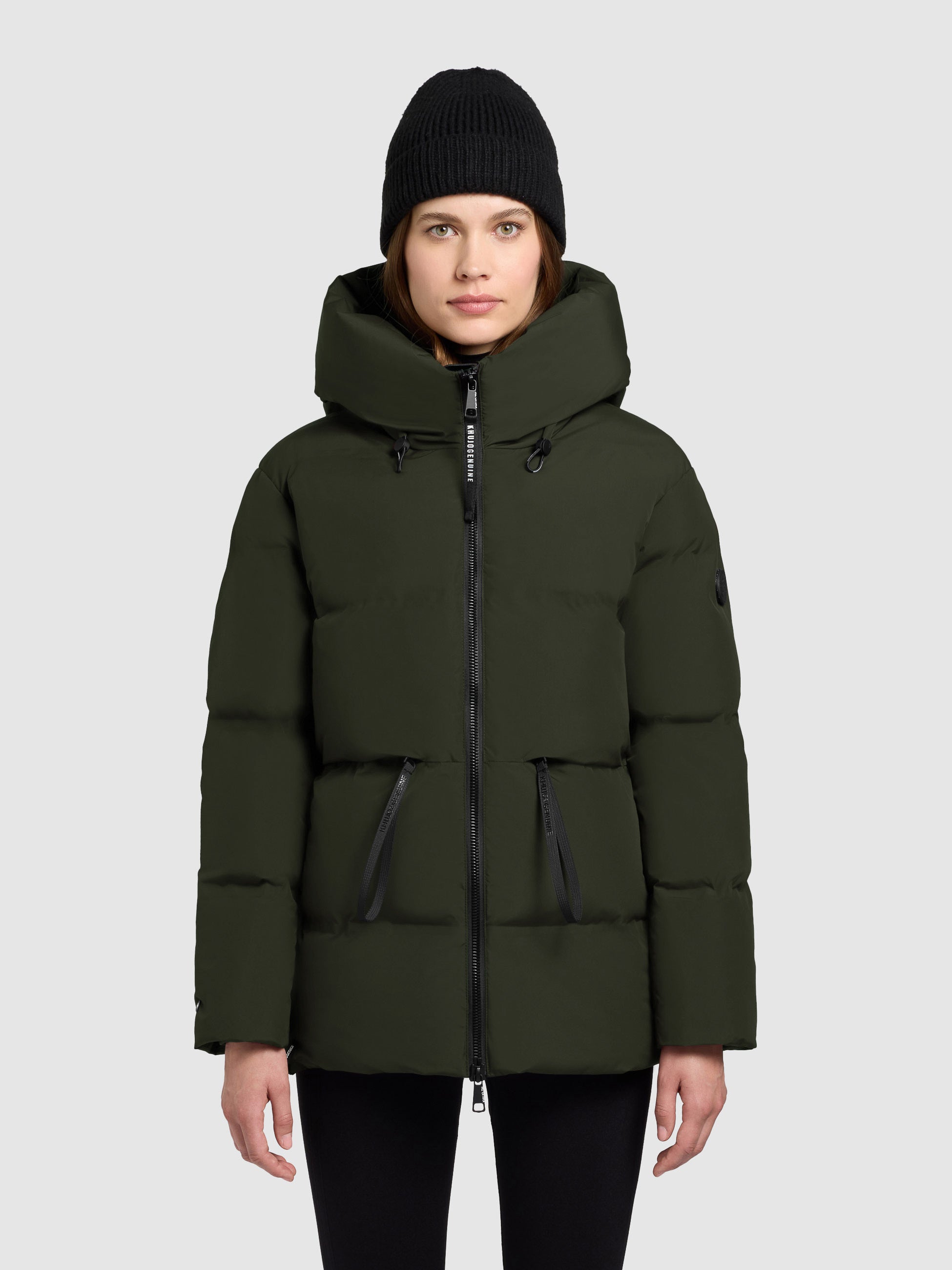 khujo-jacke-ellis-dark-green-damen-steppjacke-h-ftlang-mit-kapuze image 3