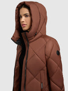 khujo-coat-salia-damen-steppmantel-braun-wadenlang-wattiert image 7