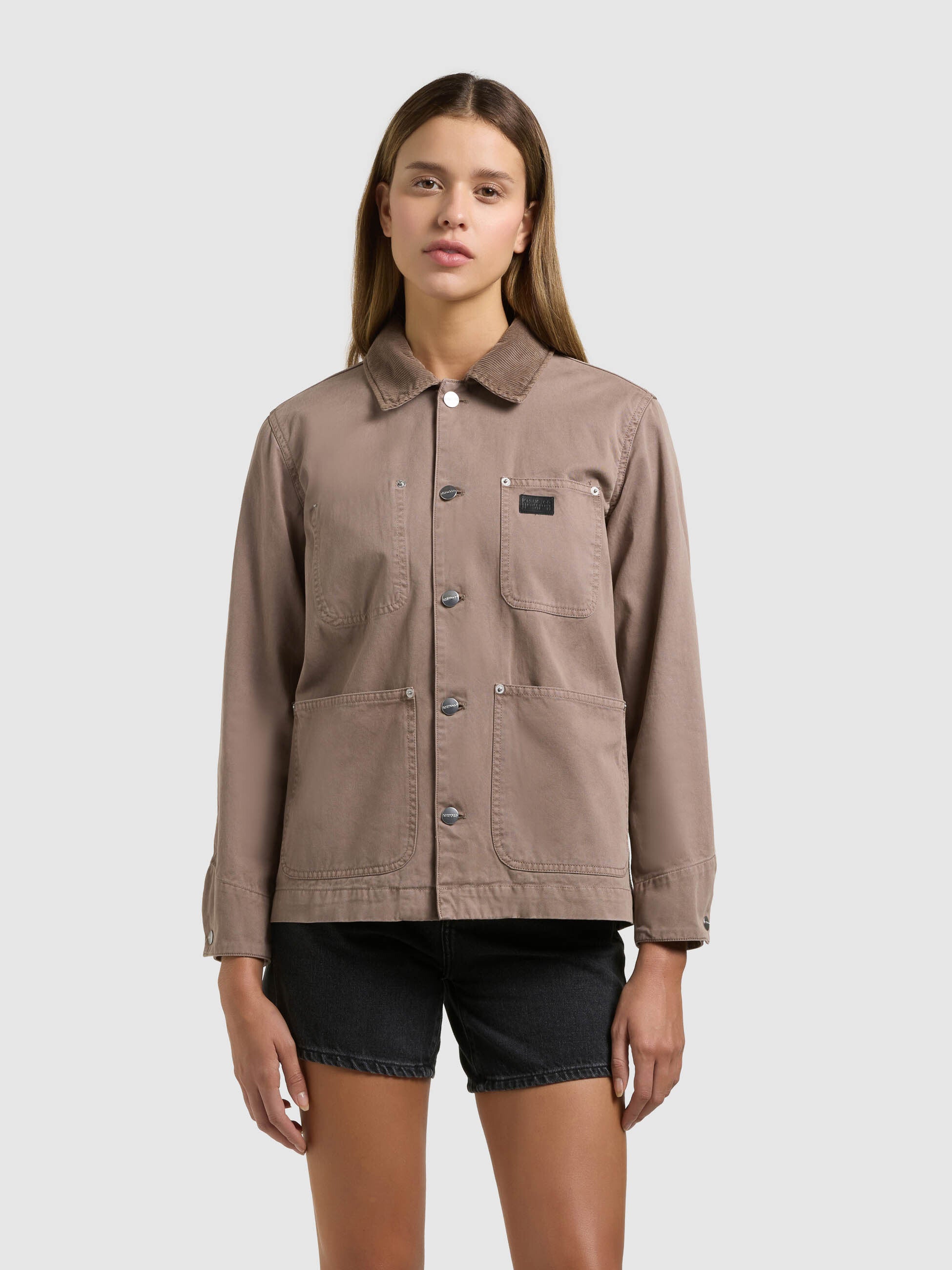khujo-jacke-suzy-latte-brown-fieldjacket-damen-baumwoll-twill image 4