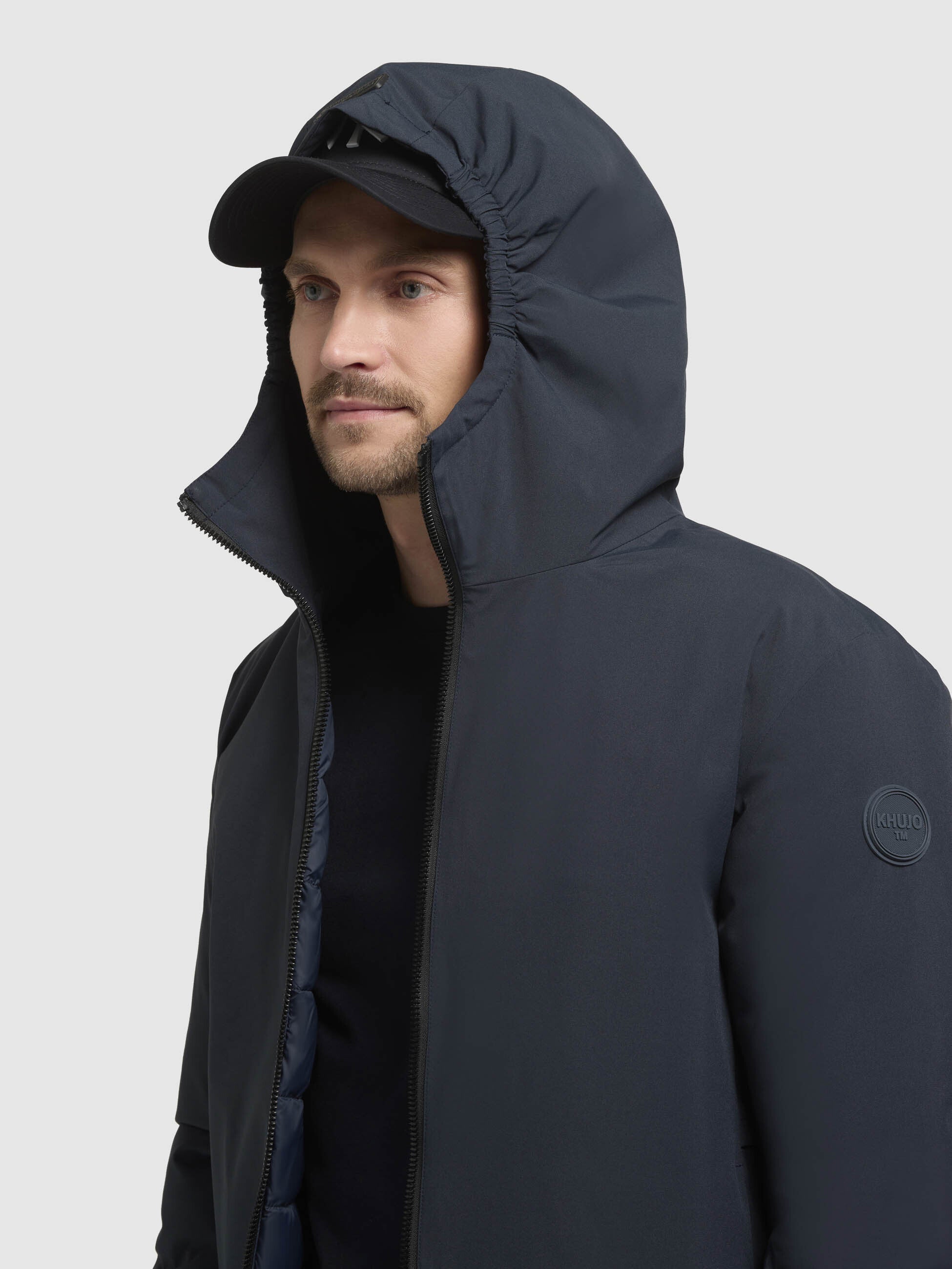 khujo-jacke-thido-dunkelblau-damen-wattierte-kapuzenjacke-basic image 7