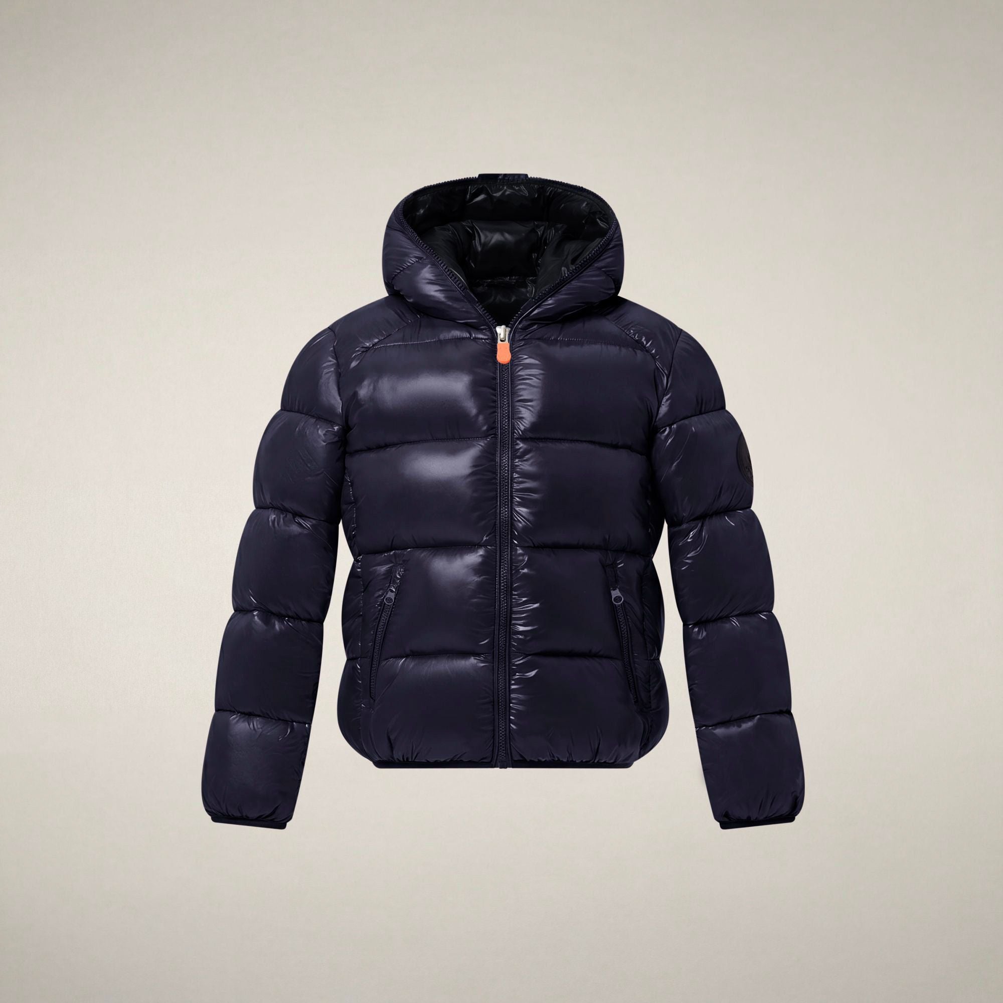 save-the-duck-artie-jungen-steppjacke-blau-schwarz-mit-kapuze image 1