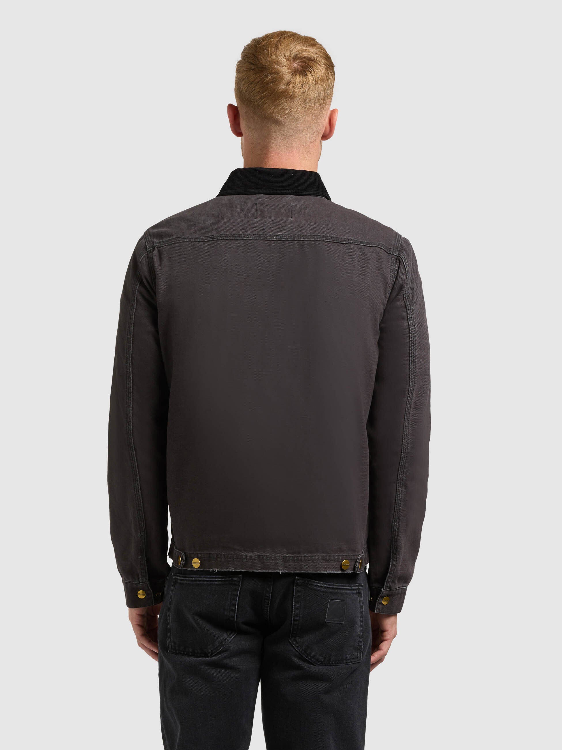 khujo-jacke-deddy-black-workwear-blouson-baumwoll-canvas-damen image 3