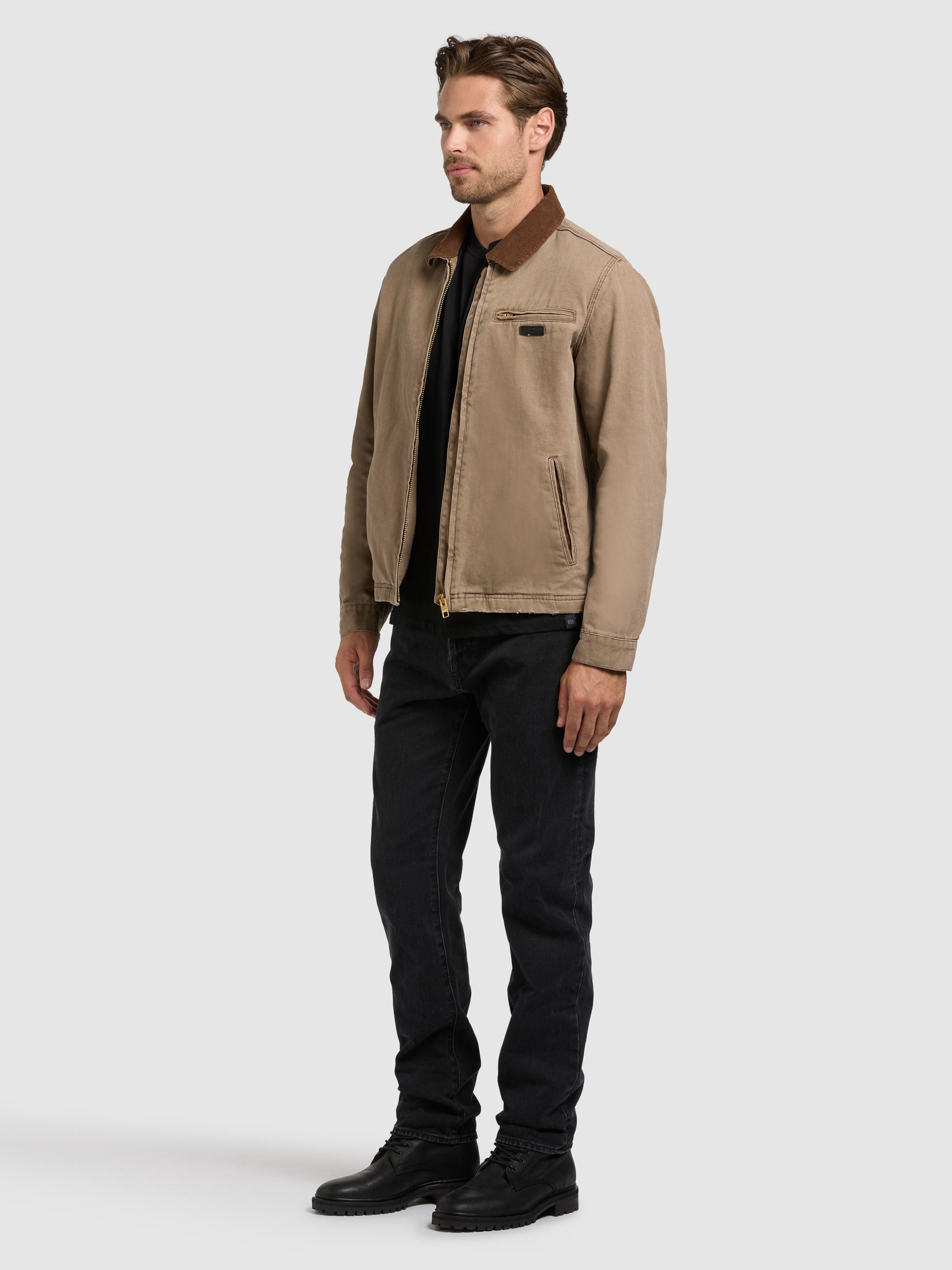 khujo-jacke-deddy-brown-damen-blousonjacke-aus-baumwoll-canvas image 7