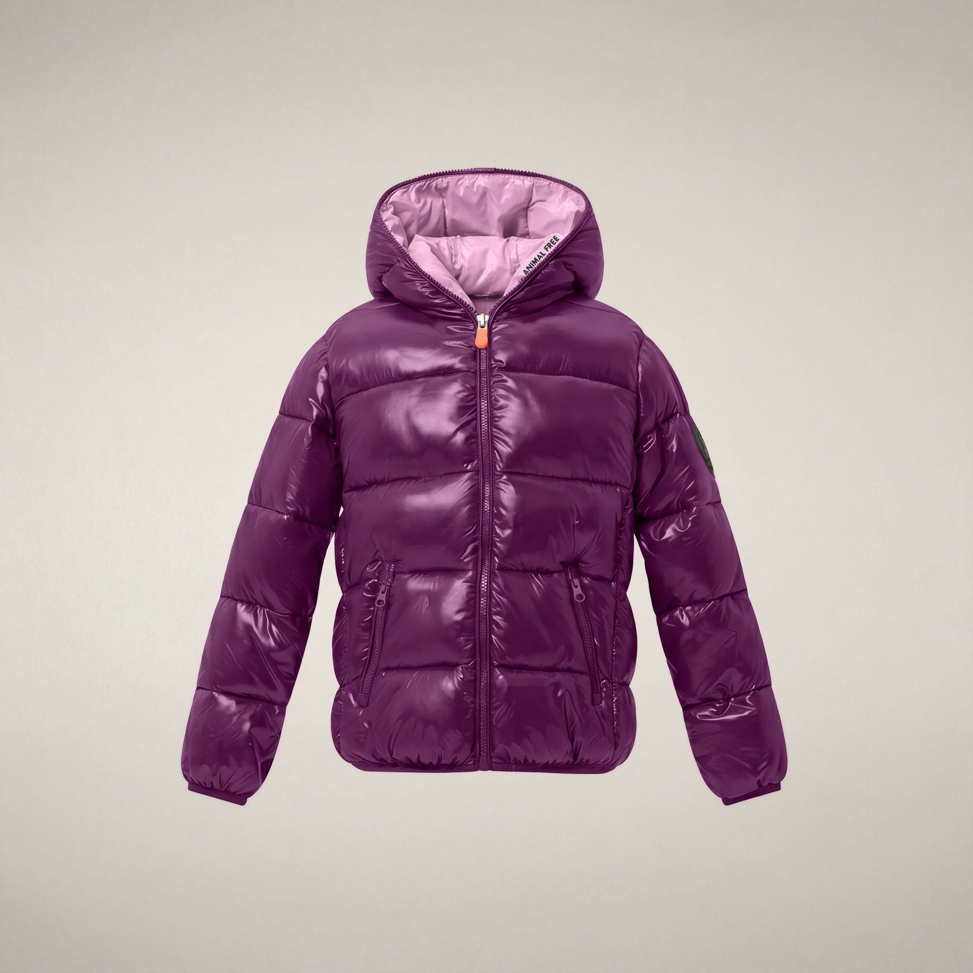 save-the-duck-kate-m-dchen-pufferjacke-cyclamen-violett-lack-finish image 1