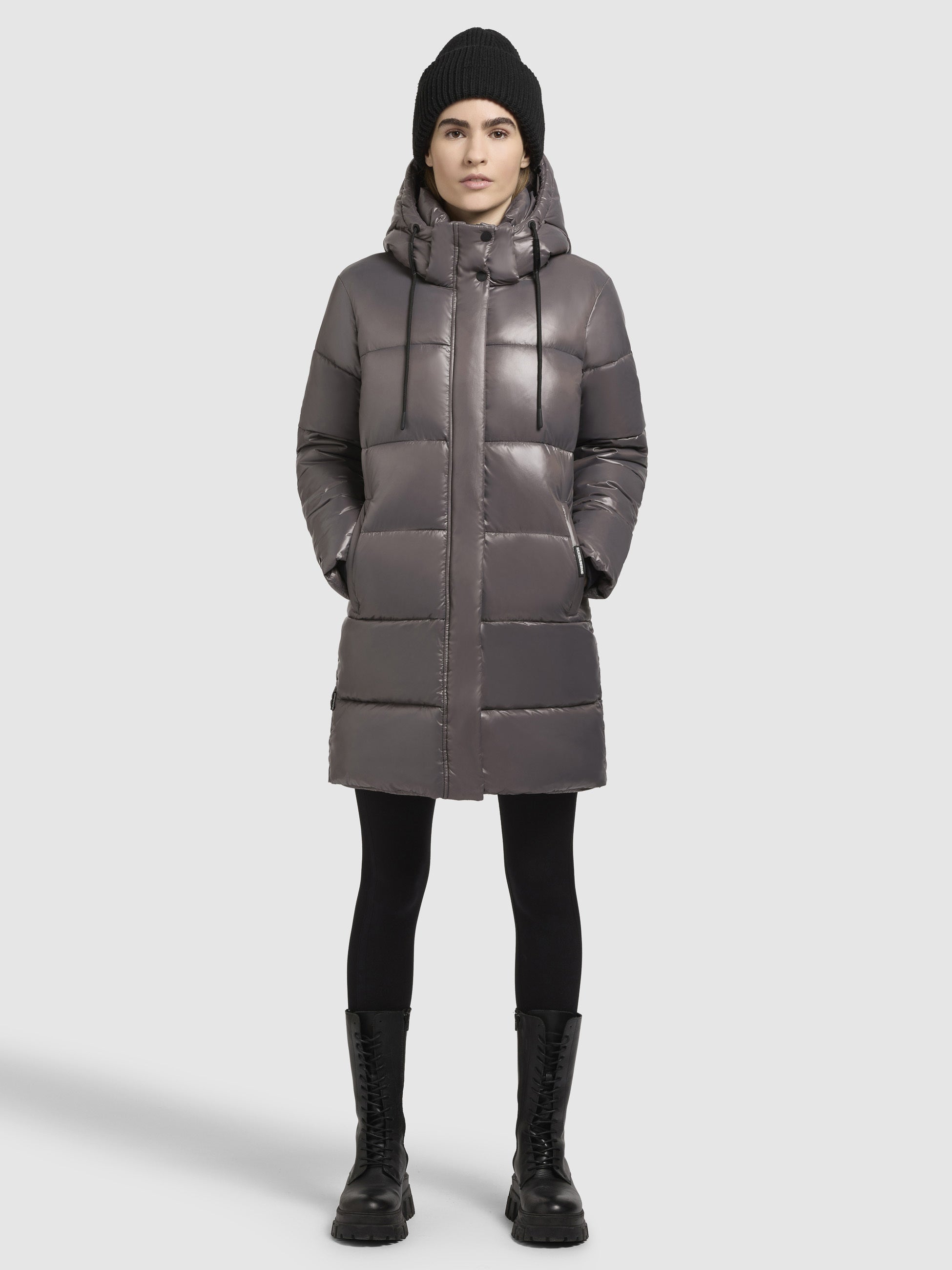 khujo-coat-jadet2-mauve-dark-kurzer-damen-steppmantel-mit-abnehmbarer-kapuze image 1