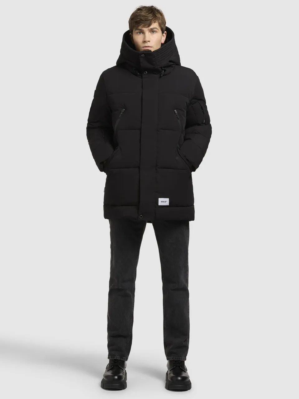 khujo-long-damen-steppjacke-schwarz image 1