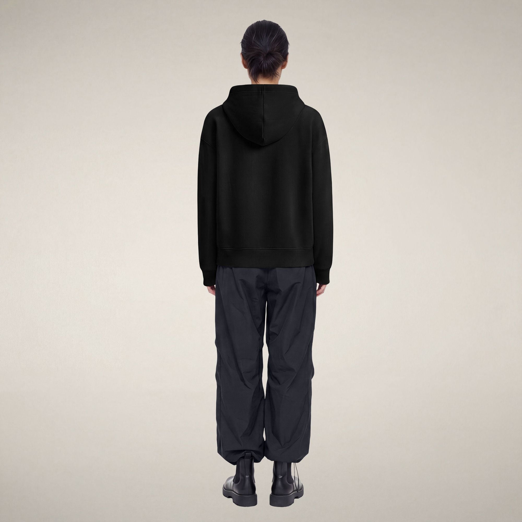 save-the-duck-kiku-damen-hoodie-mit-zip-schwarz image 2