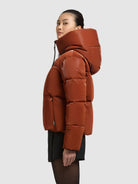 khujo-jacket-audrey-shiny-sienna-brown-damen-winterjacke image 5