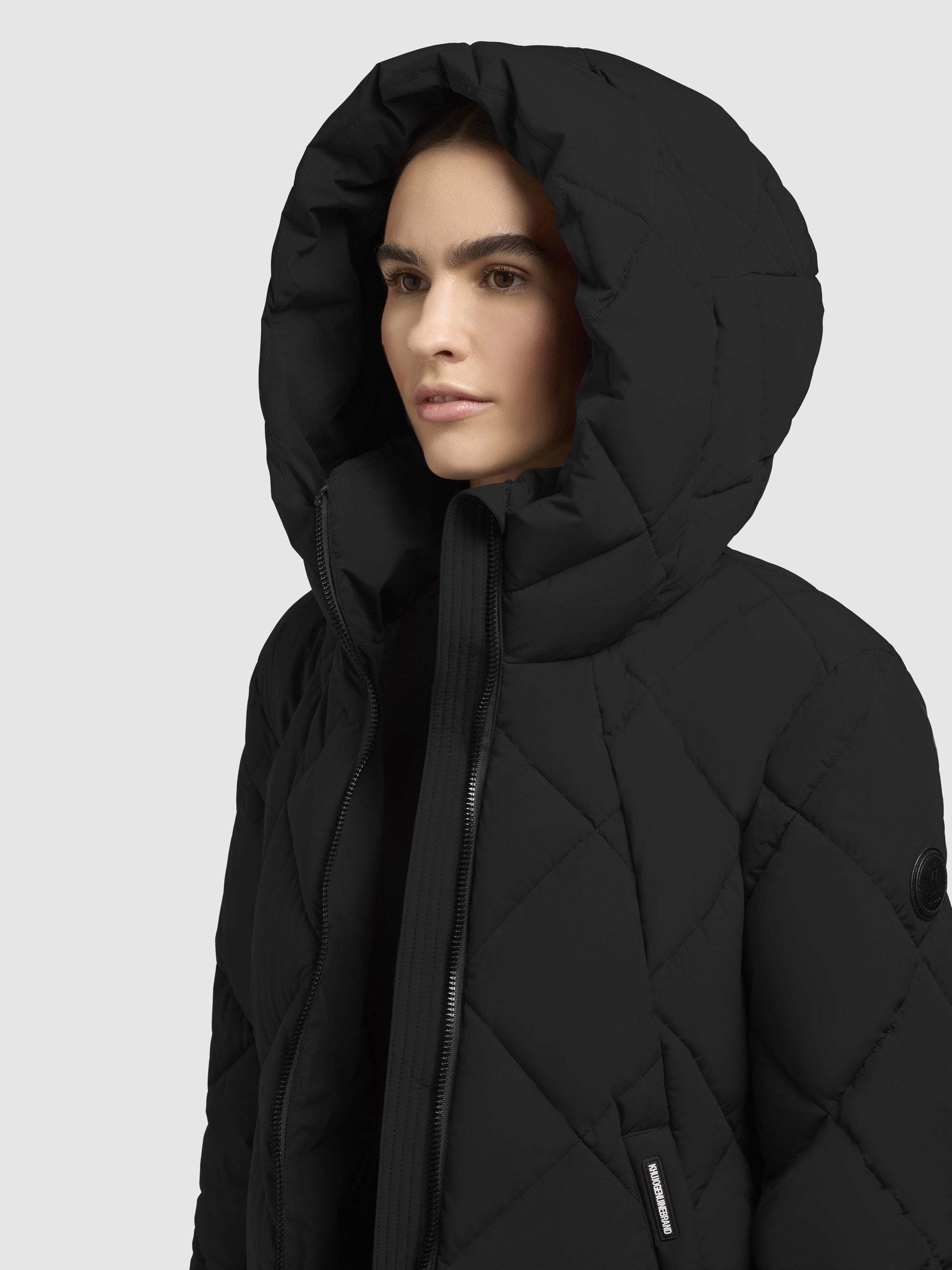 khujo-jacke-pebb-schwarz-steppjacke-mit-rautenstepp-und-taillenzug image 7