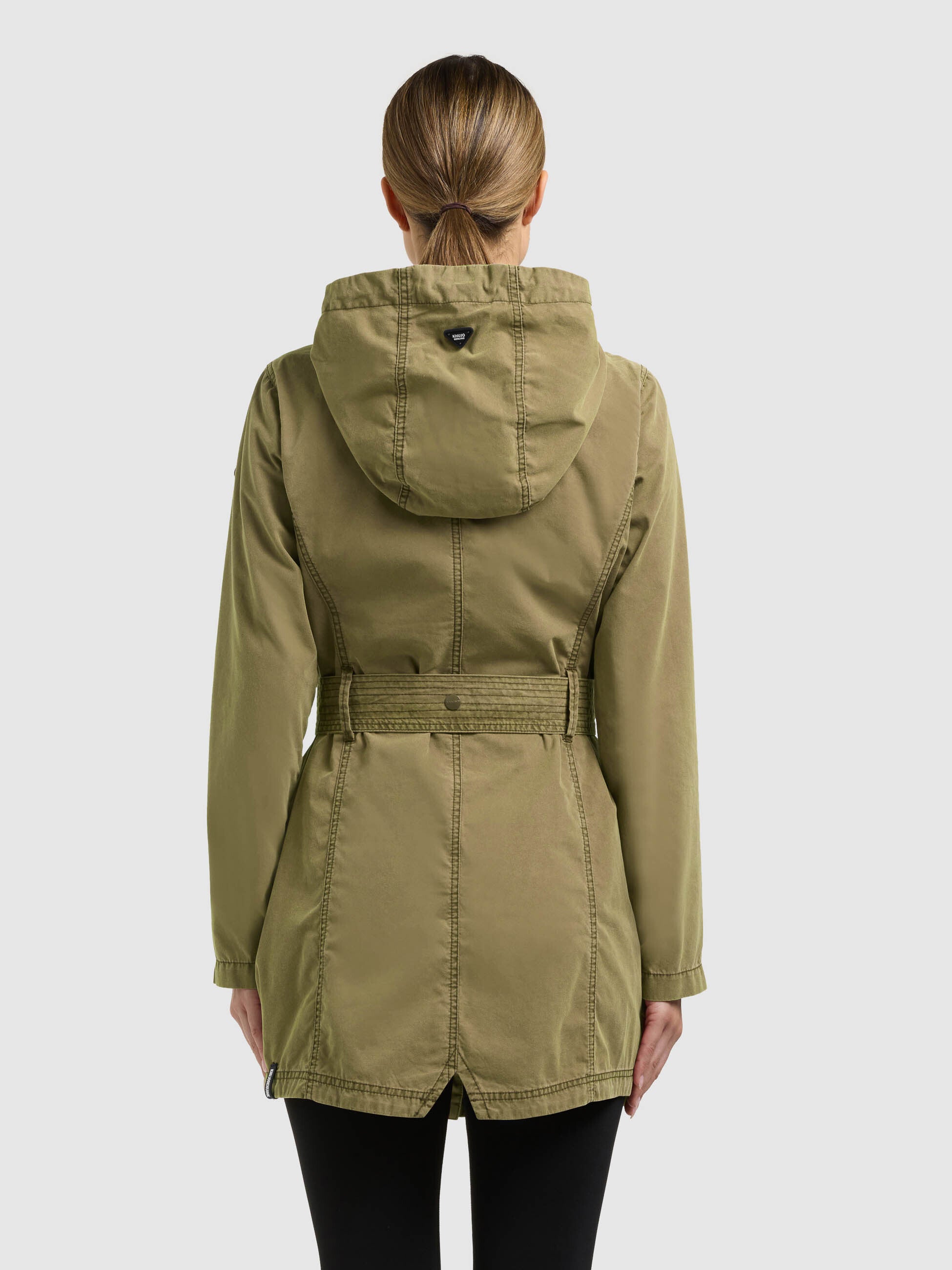 khujo-prea-damen-sommerjacke-turtle-green-trench-parka-mit-g-rtel image 3