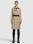 khujo-mantel-erine-sand-trenchcoat-damen-kurz image 2