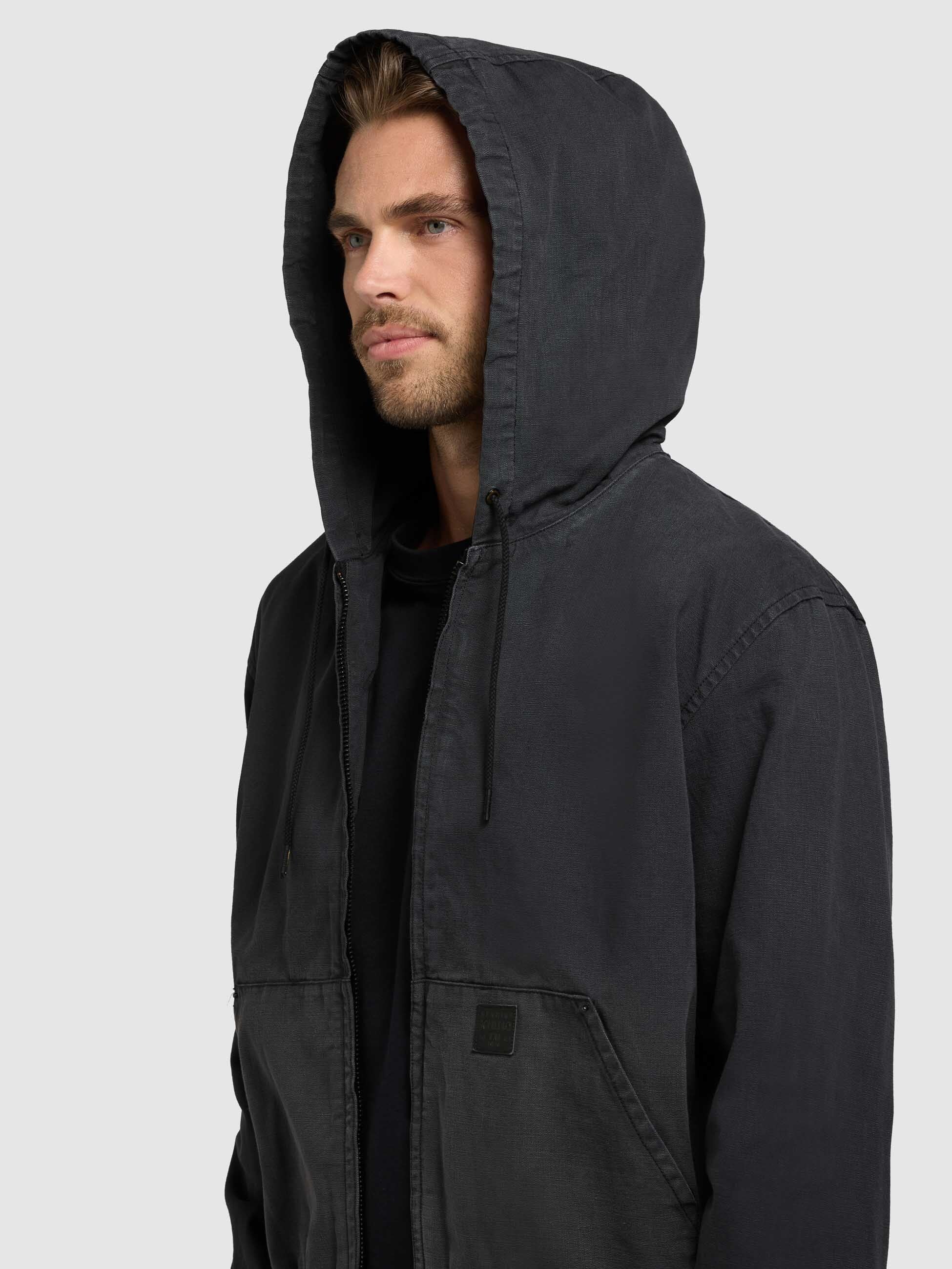 khujo-jacke-darrel-black-hoodie-blouson-aus-baumwoll-canvas image 7