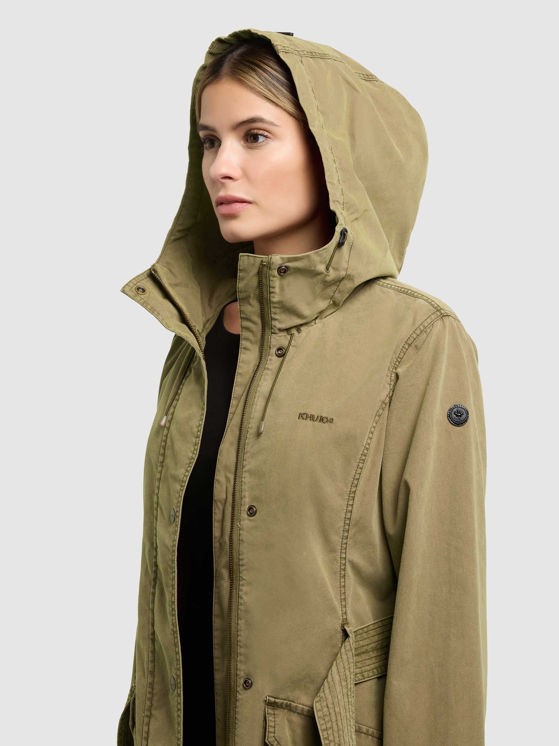khujo-prea-damen-sommerjacke-turtle-green-trench-parka-mit-g-rtel image 6