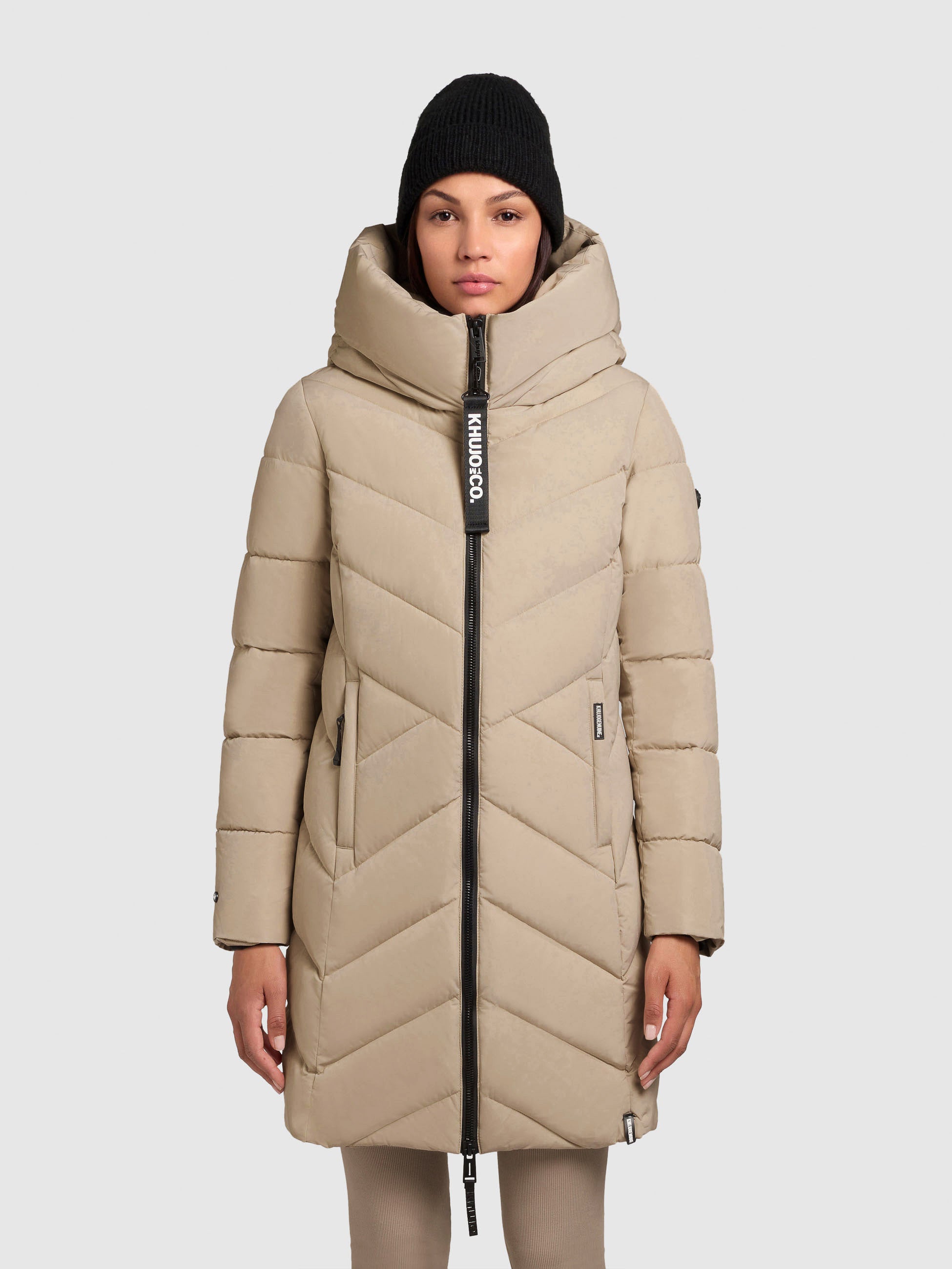 khujo-mantel-darka2-beige-damen-steppmantel-regular-fit-mit-kapuze image 4
