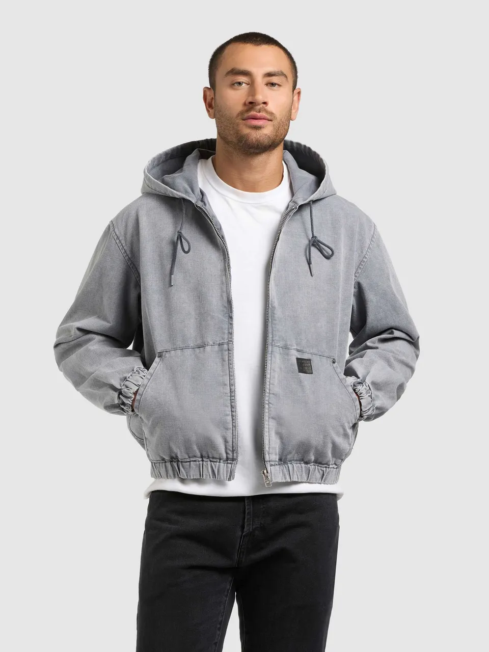 khujo-darrel-blousonjacke-grey-kapuzenjacke-mit-loose-fit image 1