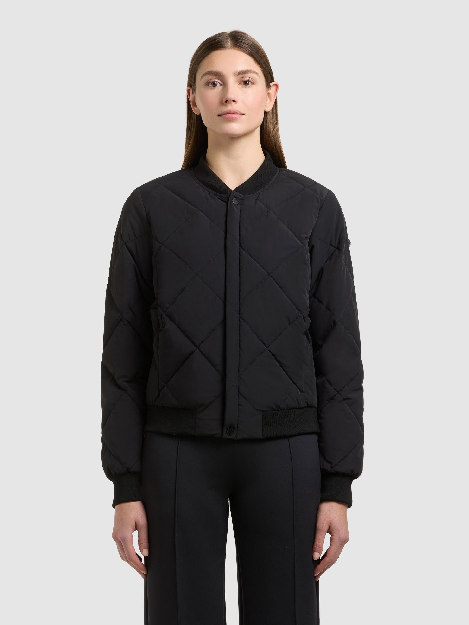 khujo-jacke-ange2-black-damen-bomberjacke-stepp-kurz image 4