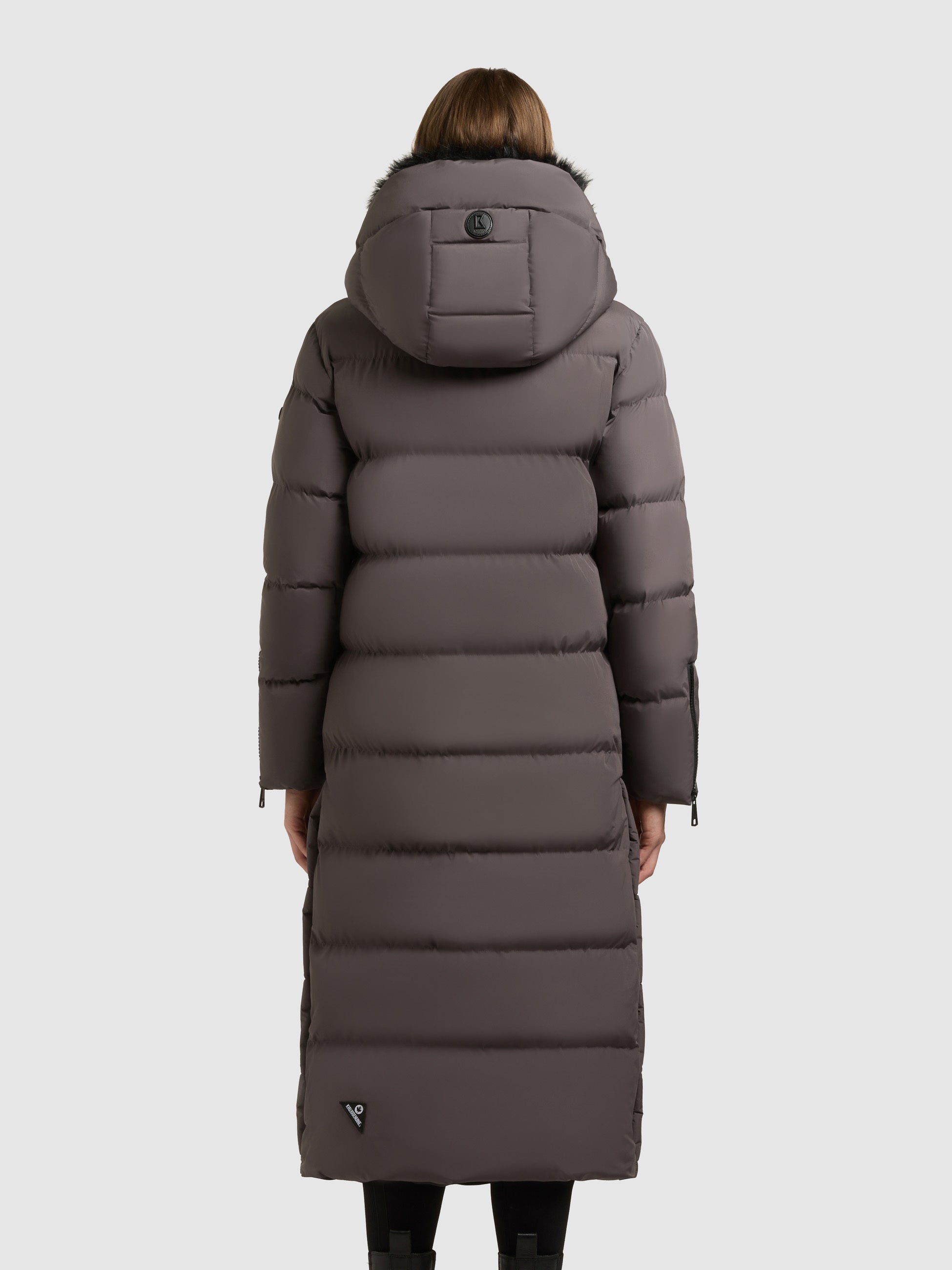 khujo-holly-damen-steppmantel-graphite-grey-fellimitat-kragen image 3